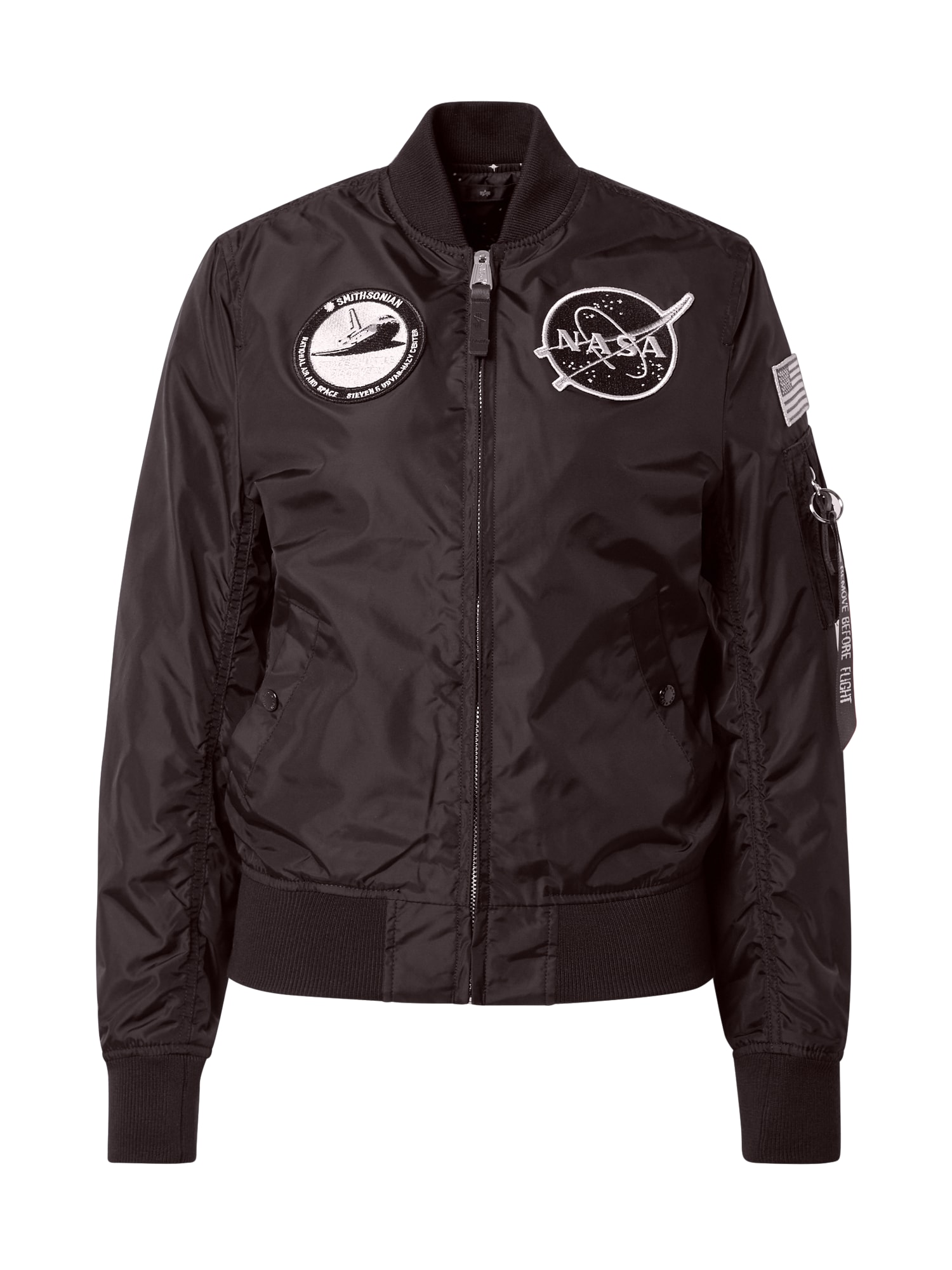 ALPHA INDUSTRIES Prijelazna jakna ' MA-1 TT NASA Reversible W'  crna / bijela
