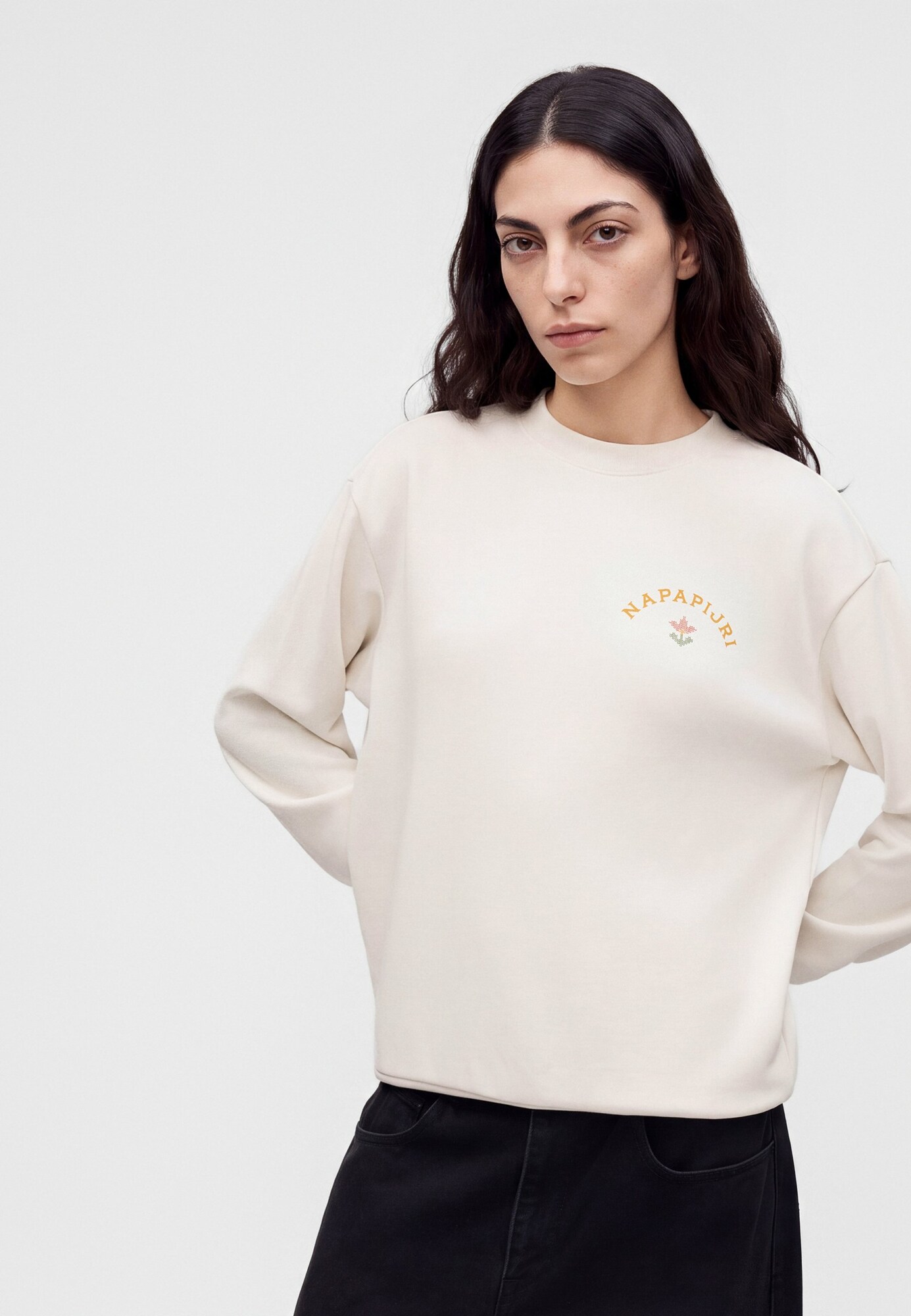 NAPAPIJRI Sudadera 'B-Bliss'  naranja / blanco – imagen 4