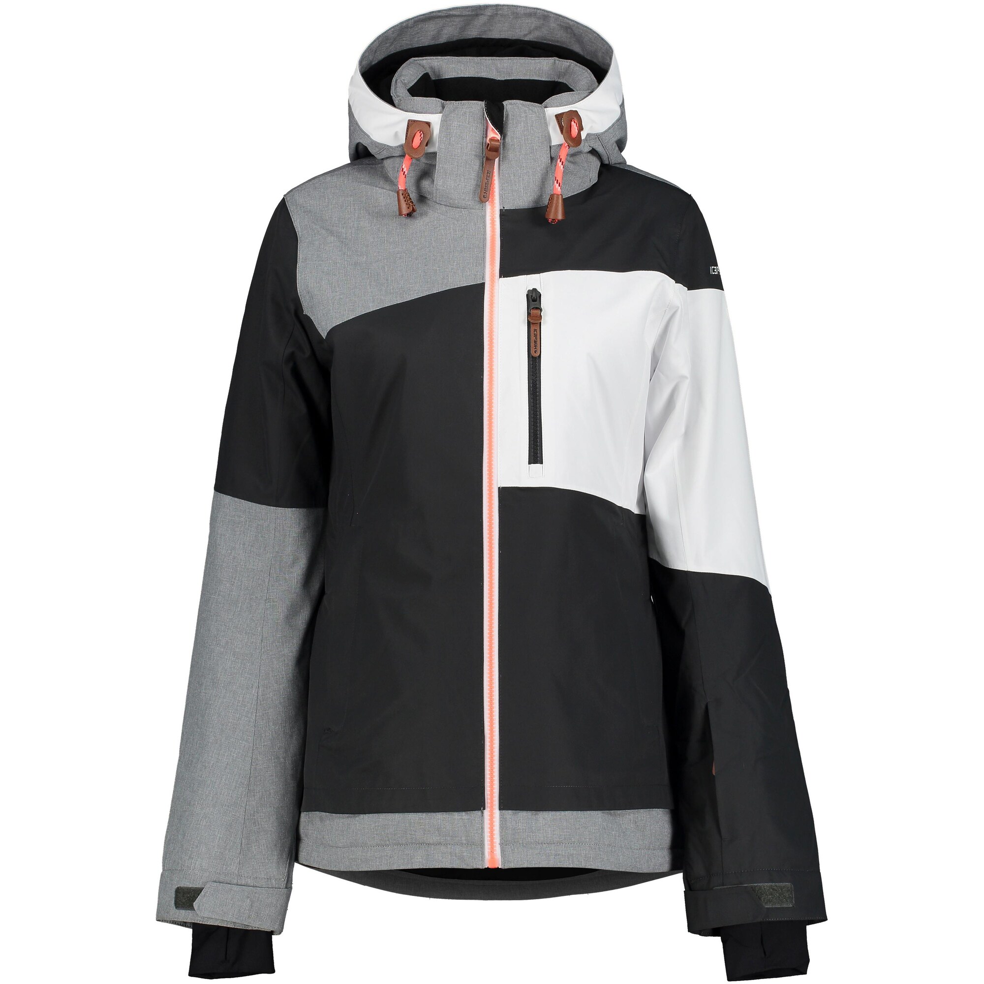 ICEPEAK Laisvalaikio striukė 'CATHAY'  balta / margai pilka / juoda