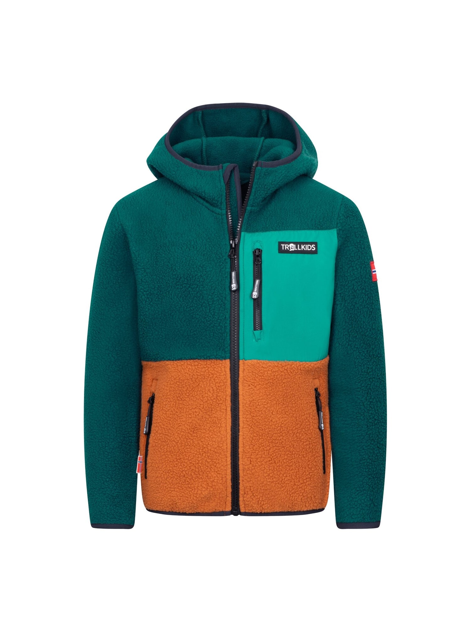 TROLLKIDS Jachetă  fleece funcțională verde petrol