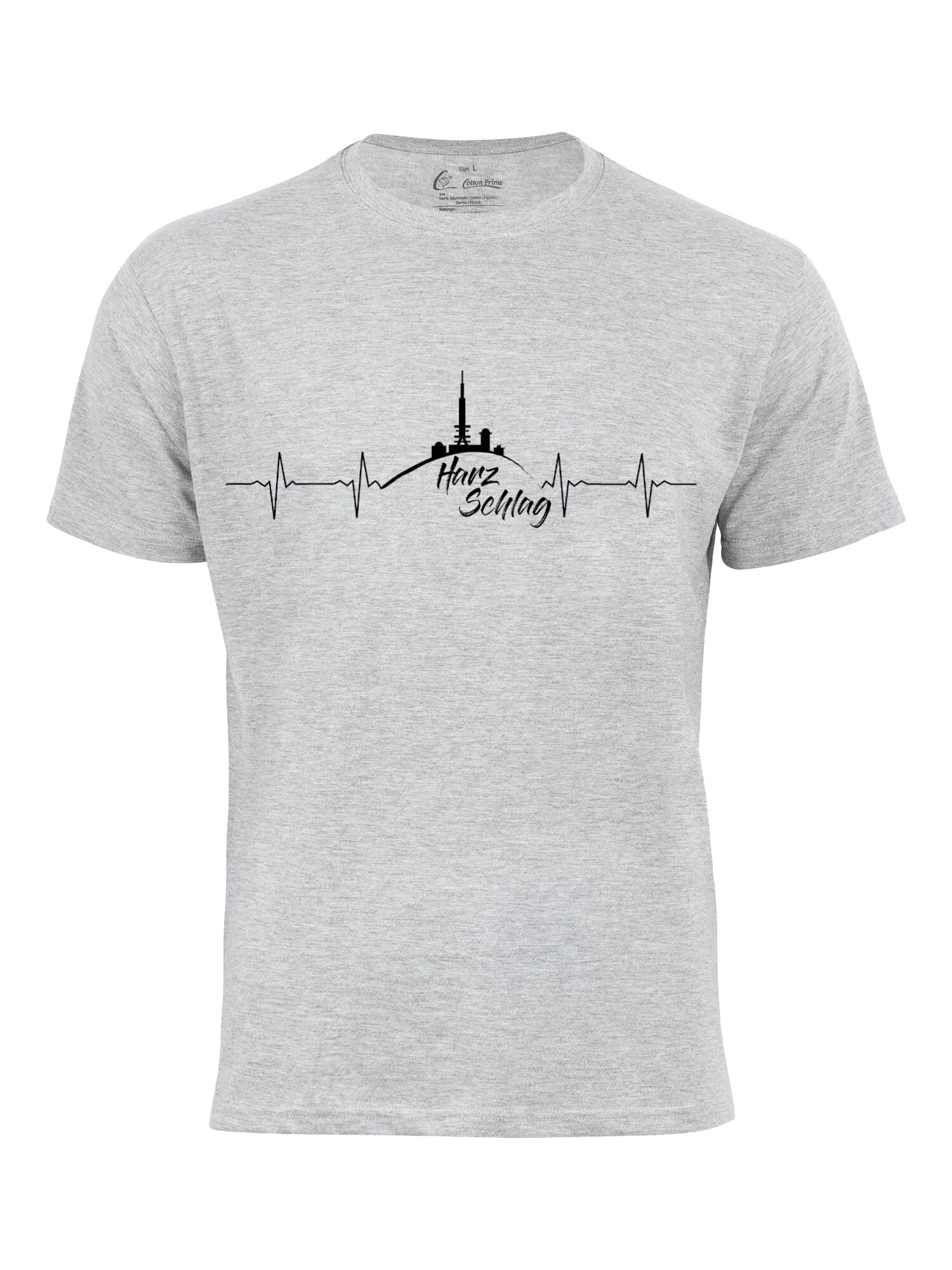Cotton Prime Camiseta 'Harzschlag'  gris claro / negro