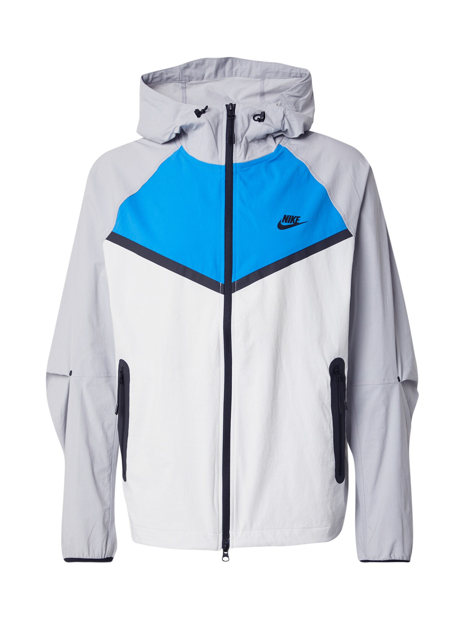 Nike Sportswear Geacă de primăvară-toamnă  albastru noapte / albastru neon / gri deschis