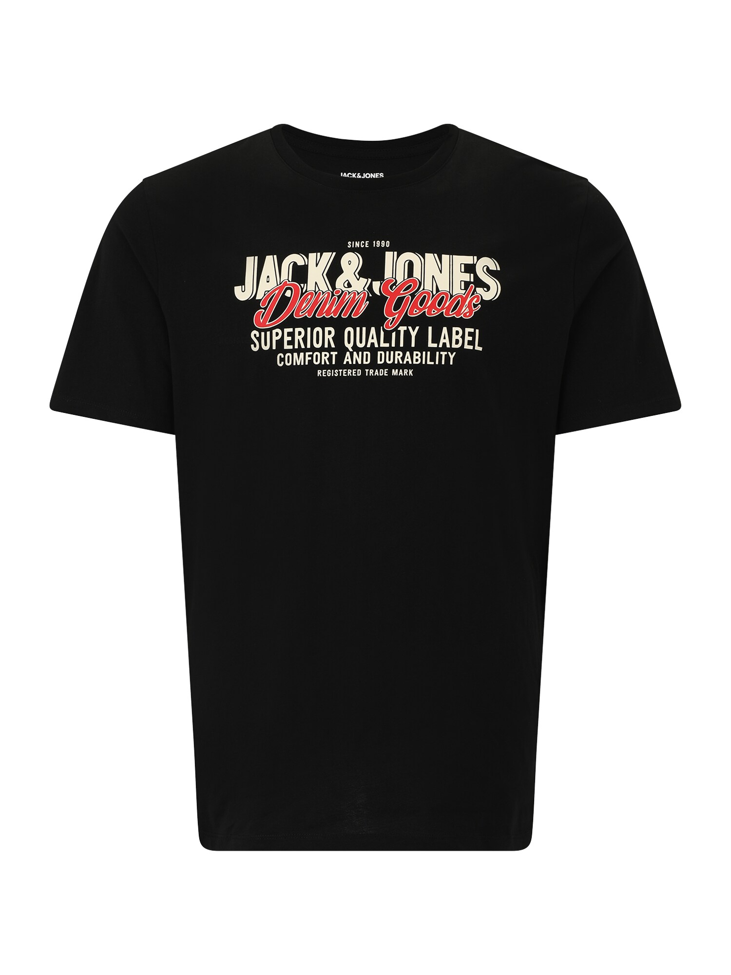 Jack & Jones Plus Tricou  gri deschis / roșu / negru / alb