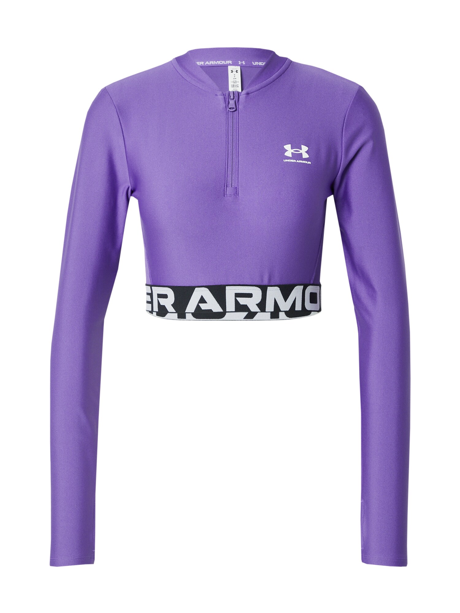 UNDER ARMOUR Funkčné tričko 'HeatGear'  fialová / čierna / biela