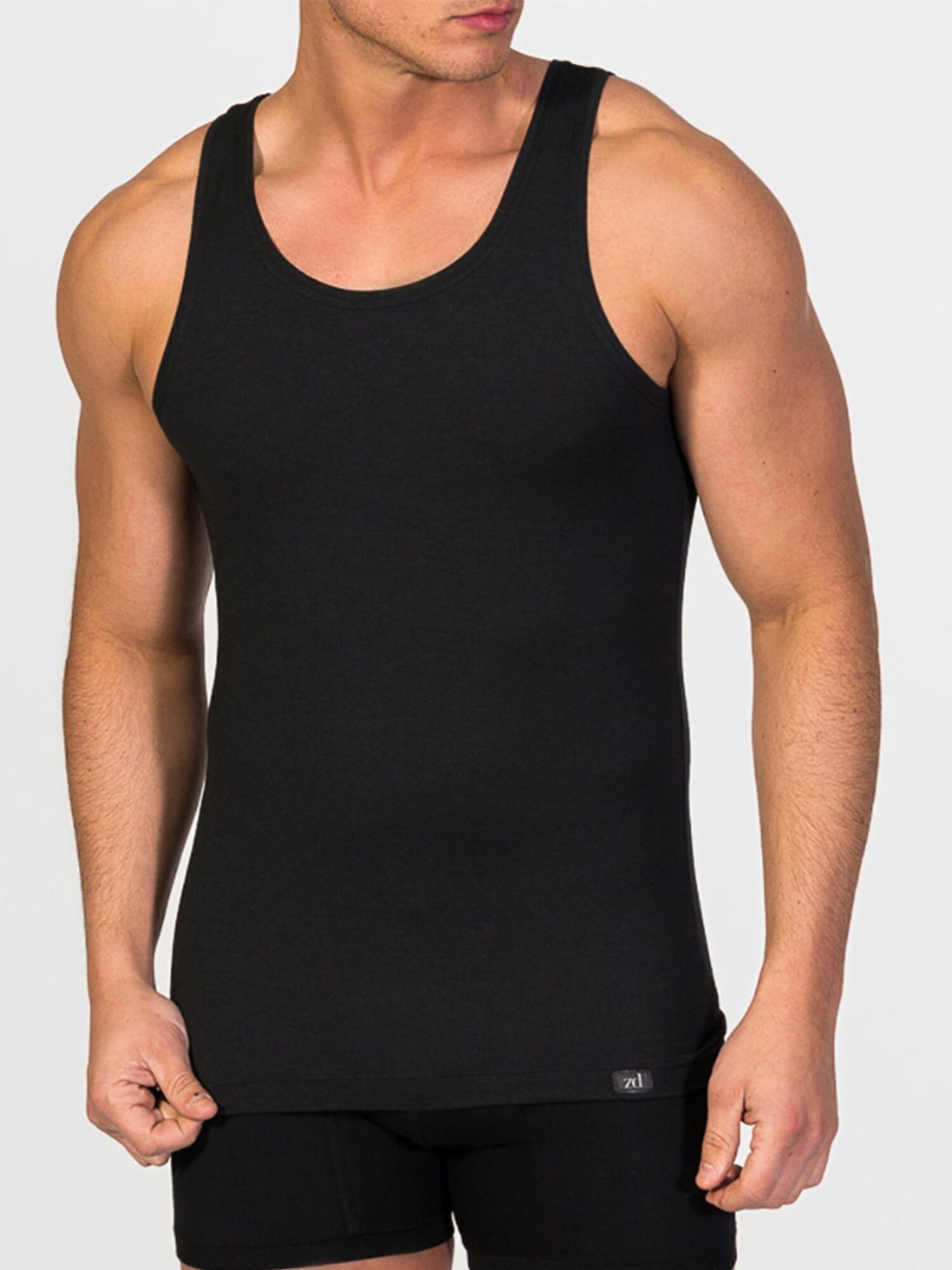 zd ZERO DEFECTS Camiseta térmica 'Tank Top Soy fiber'  negro