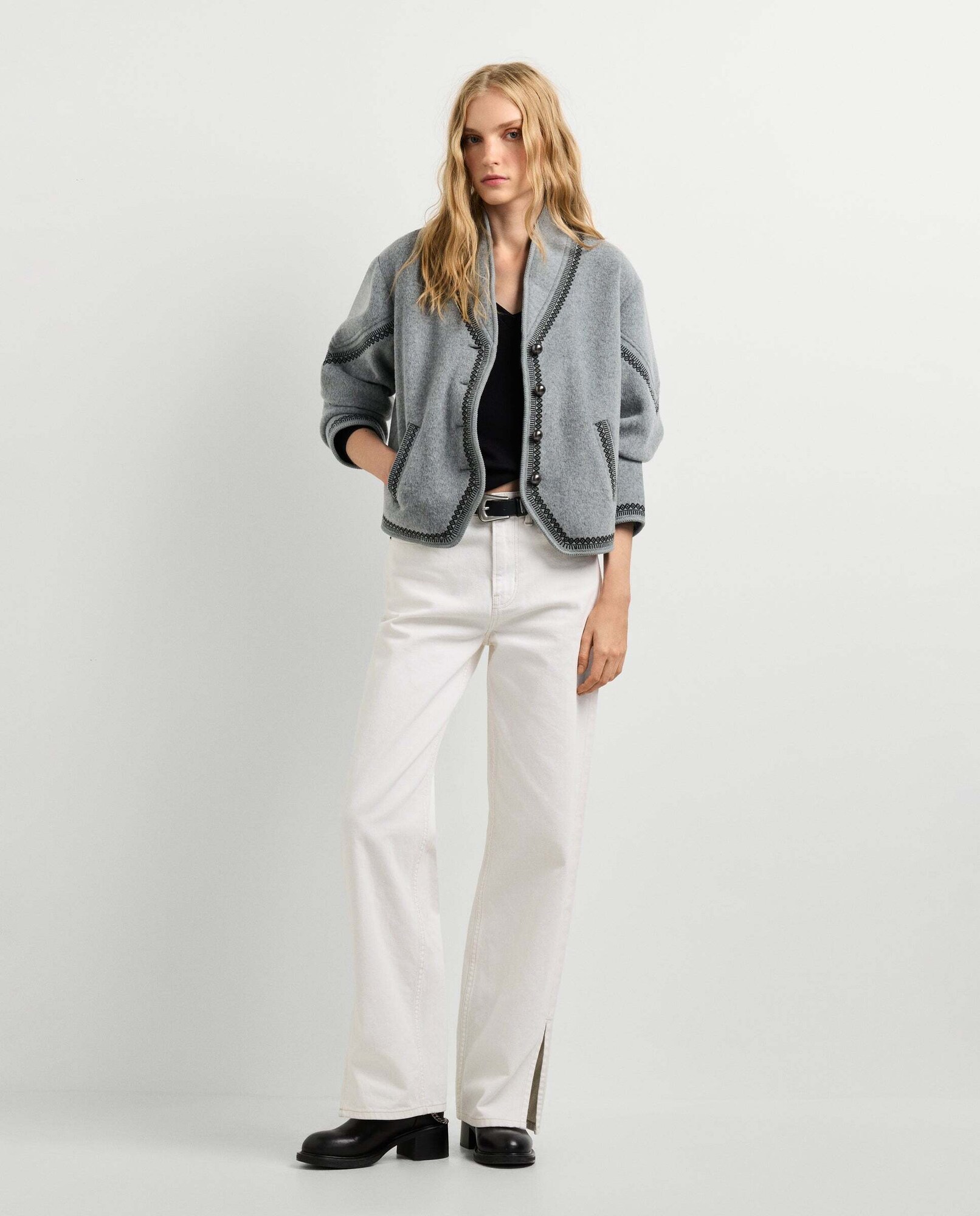 Pepe Jeans Chaqueta de entretiempo 'Martna' gris moteado / negro – imagen 3