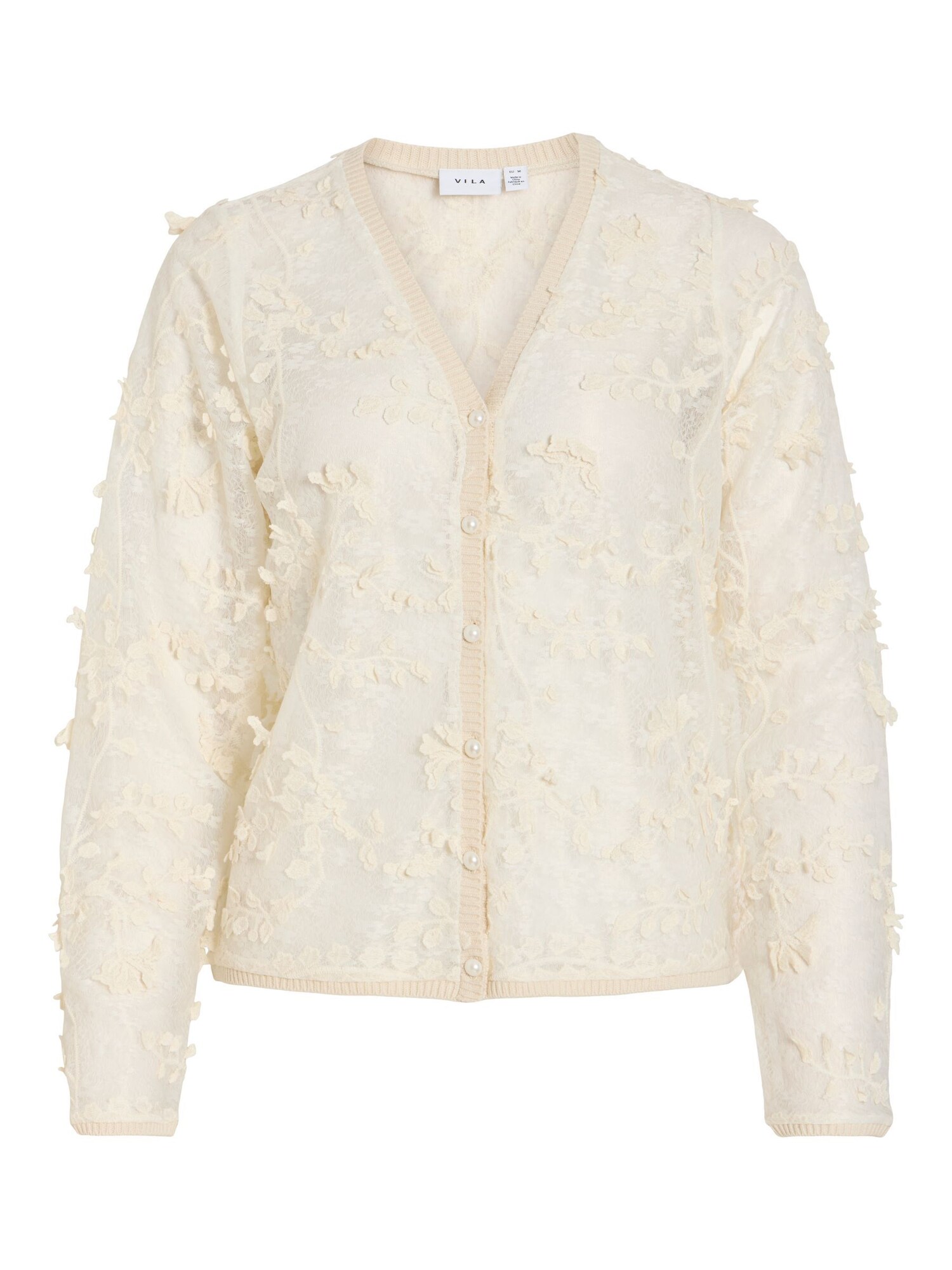 Vila Gebreid Vest 'VIJulietta' Beige