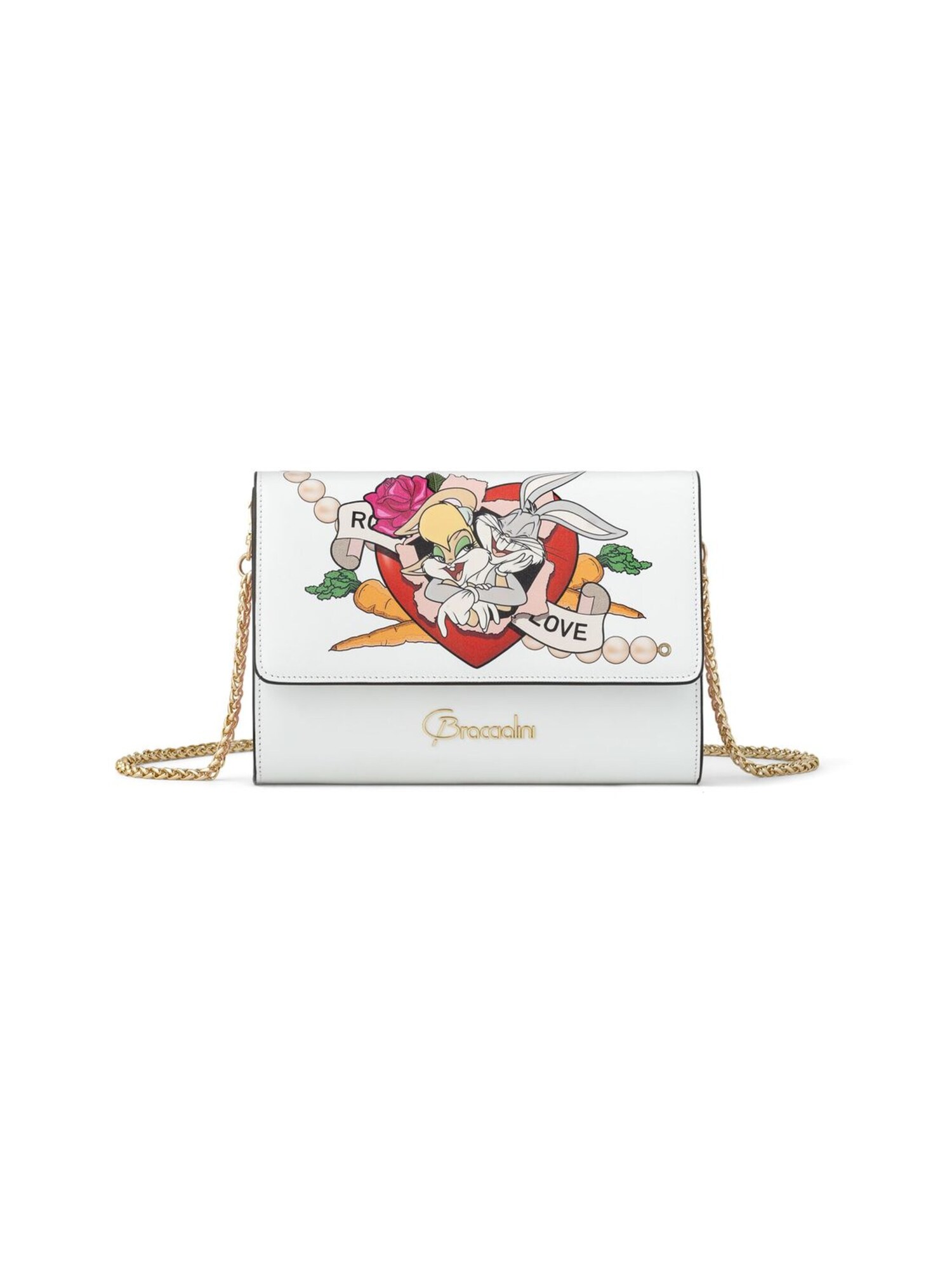 Braccialini Bolso de noche 'Lady Looney Tunes'  blanco