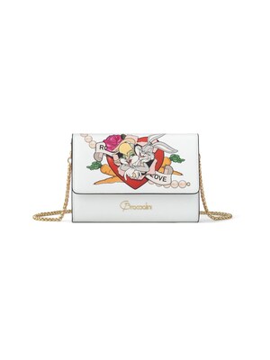 Braccialini Bolso de noche 'Lady Looney Tunes'  blanco