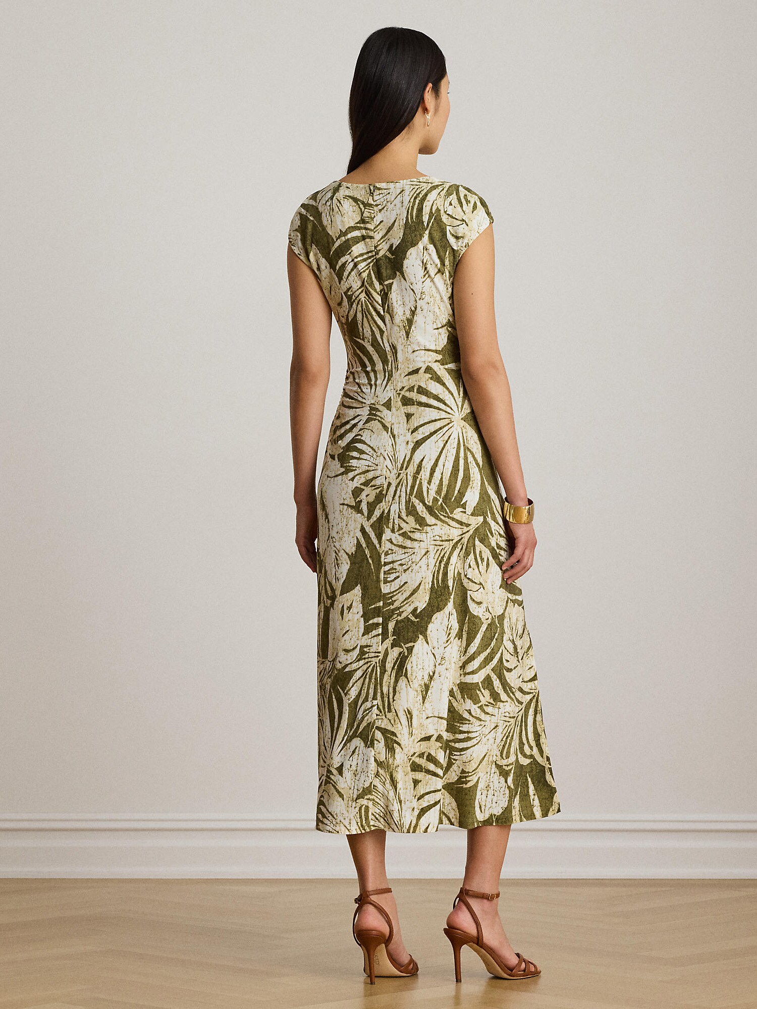 Lauren Ralph Lauren Vestido 'CLASSIC' caqui / oliva / blanco – imagen 3