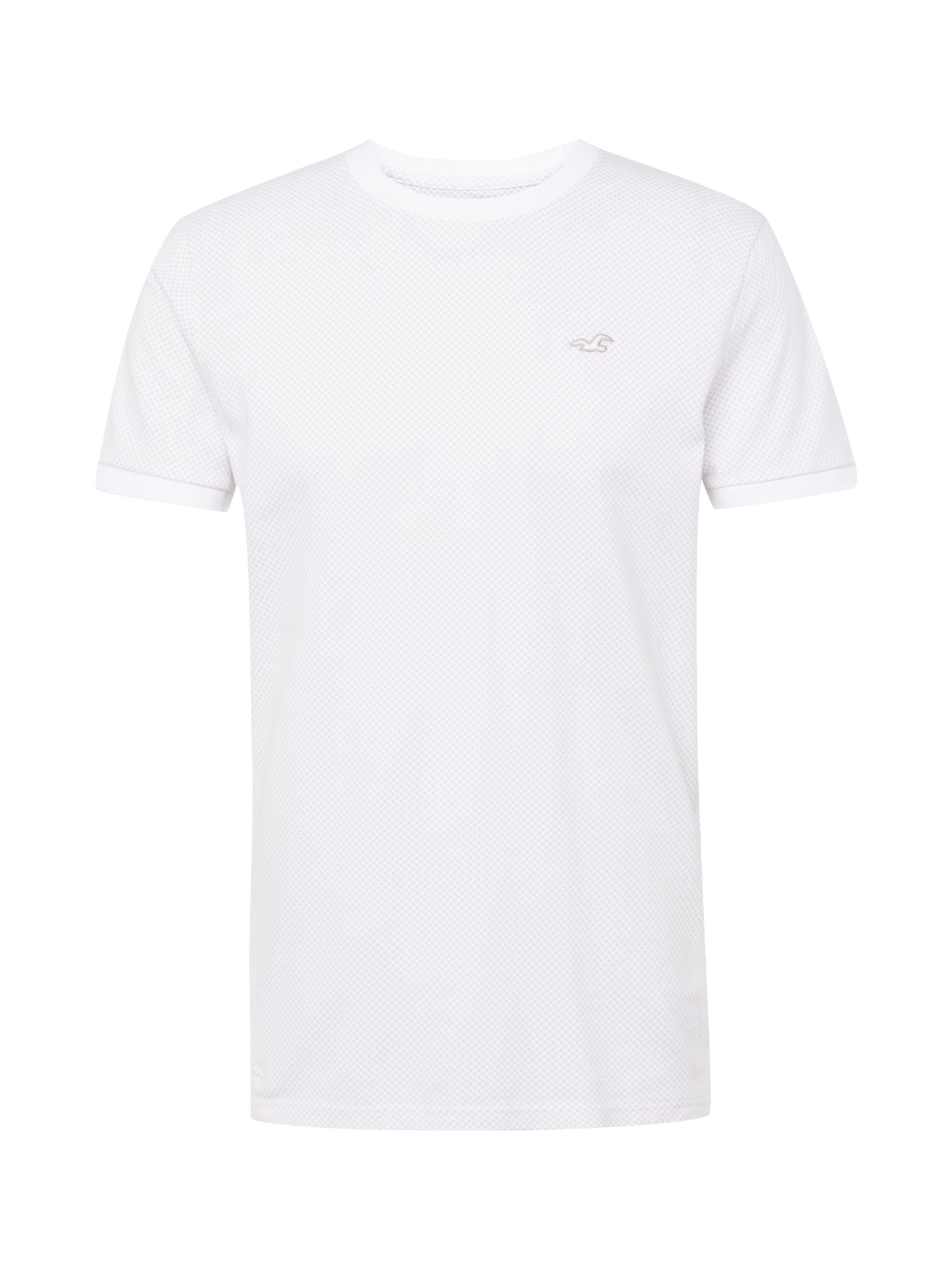 HOLLISTER Тениска  сиво-бежово / бяло