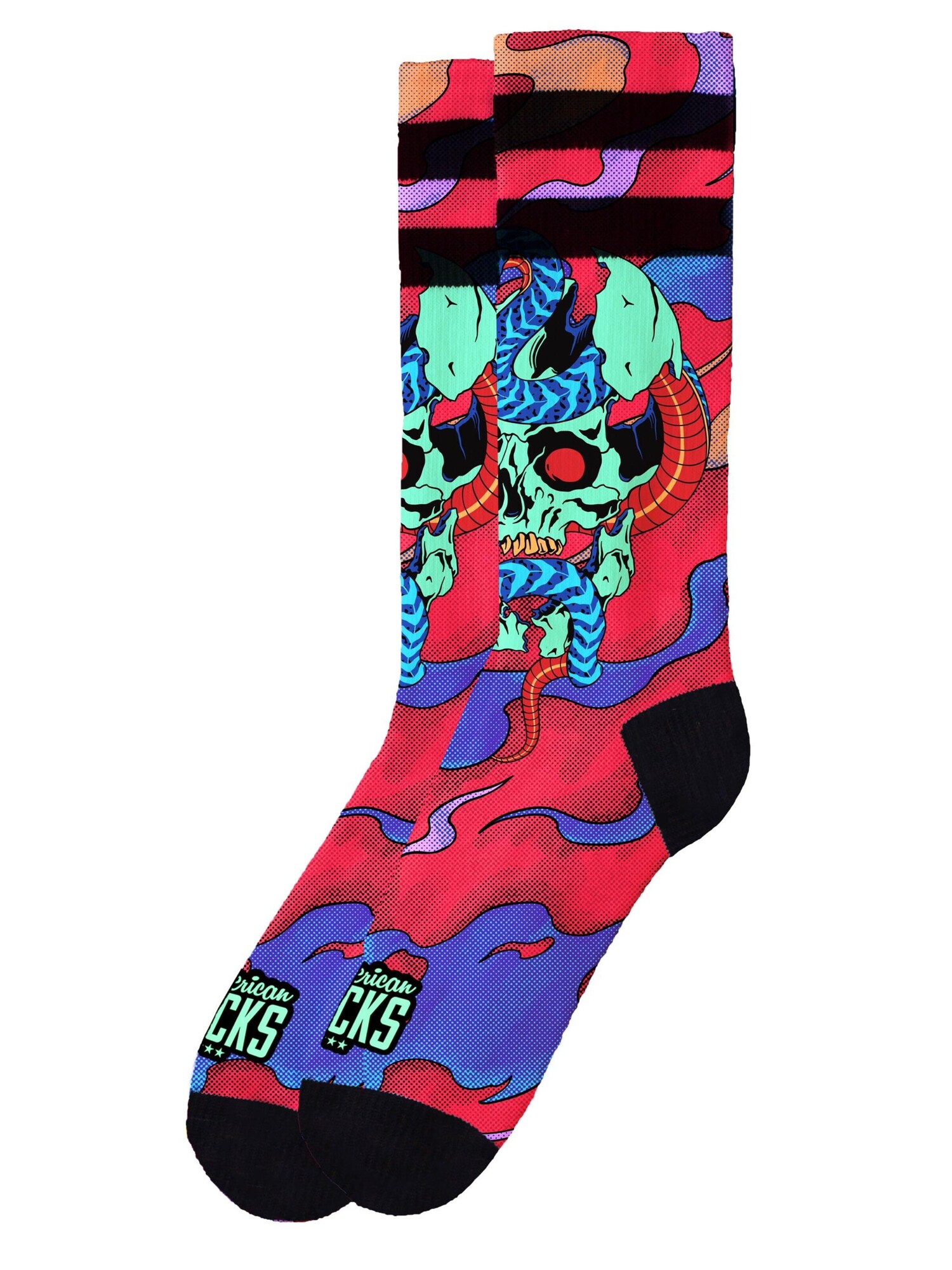 American Socks Calcetines 'Dead and Alive'  rosa