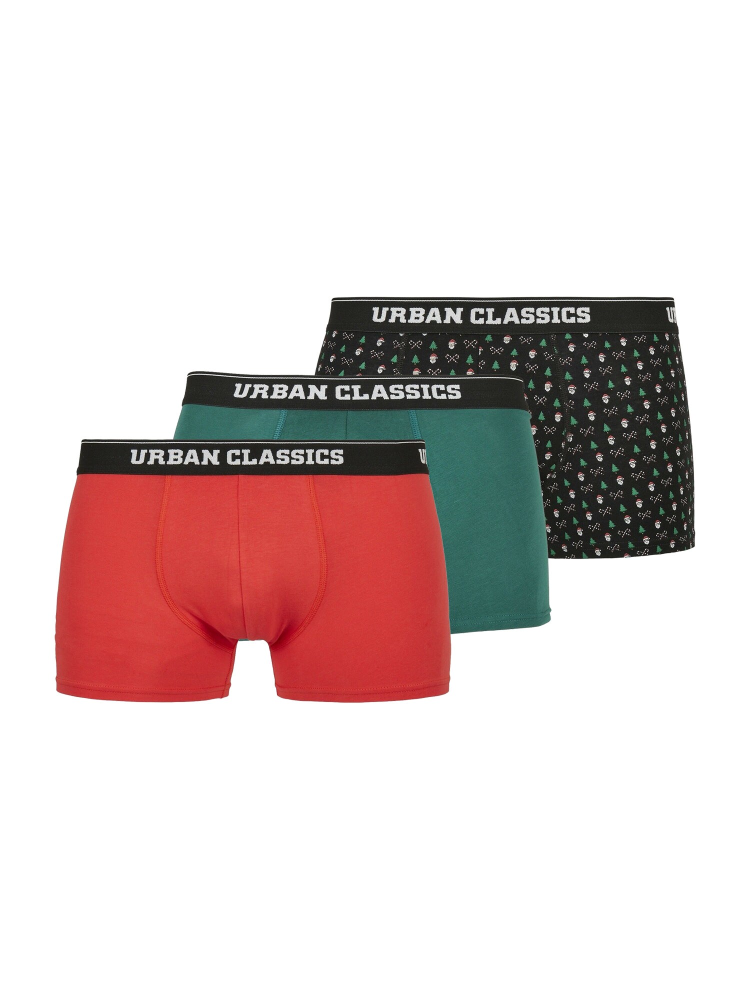 Urban Classics Boxeri  bleumarin / verde / roșu