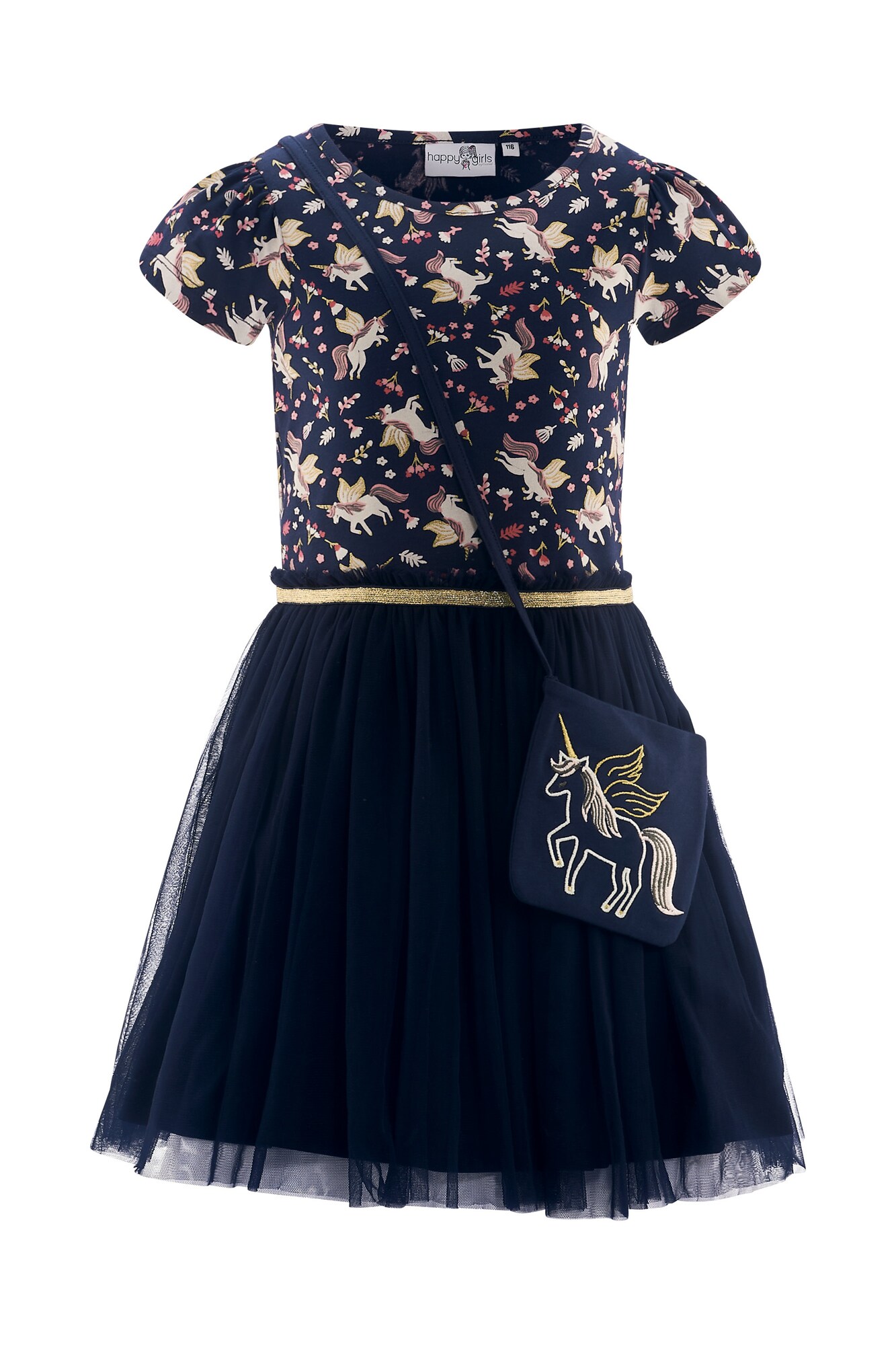 happy girls Rochie  bej / bleumarin / roz