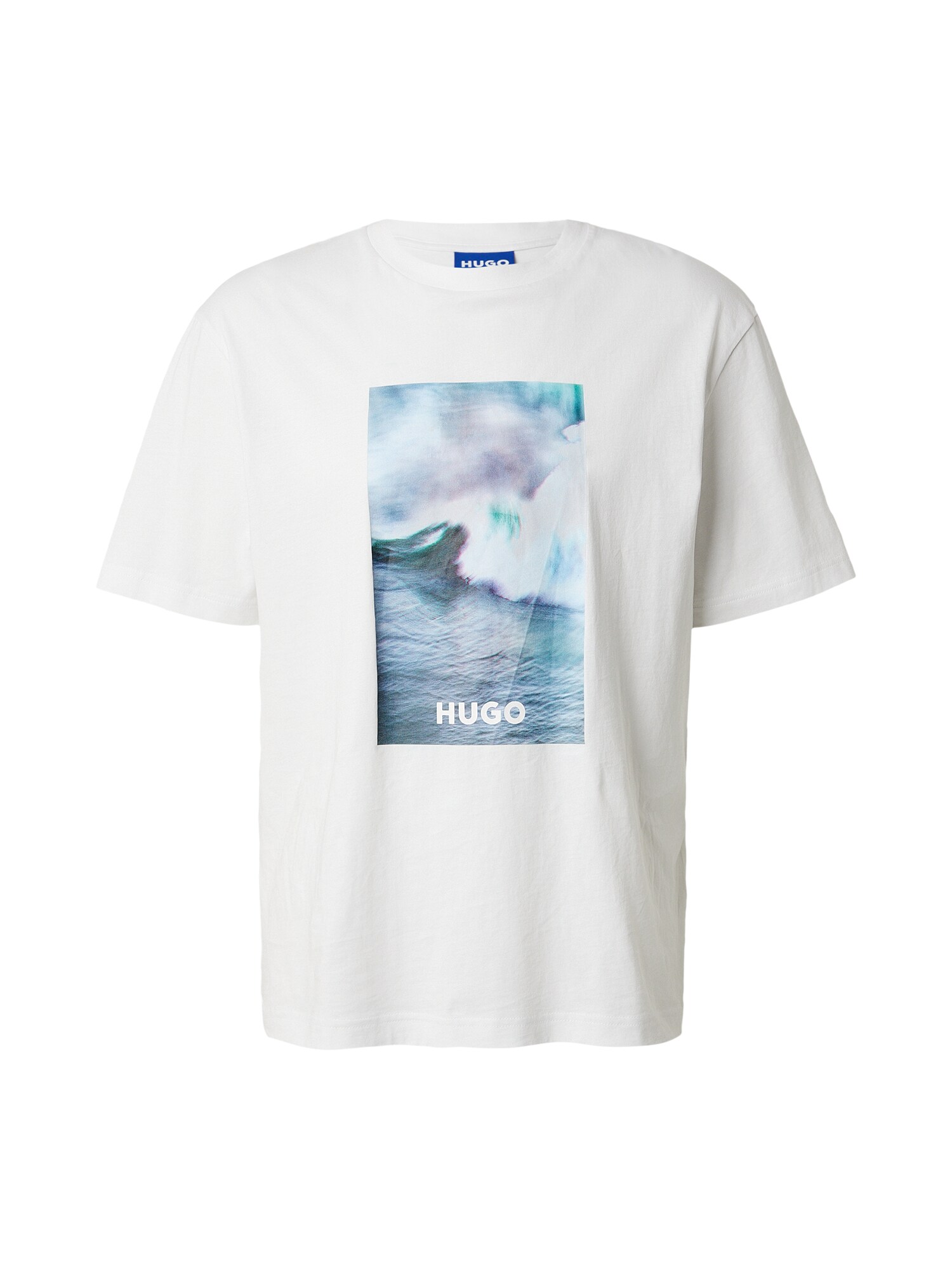 HUGO Tricou Nalotrix  azur / albastru pastel / albastru violet / alb