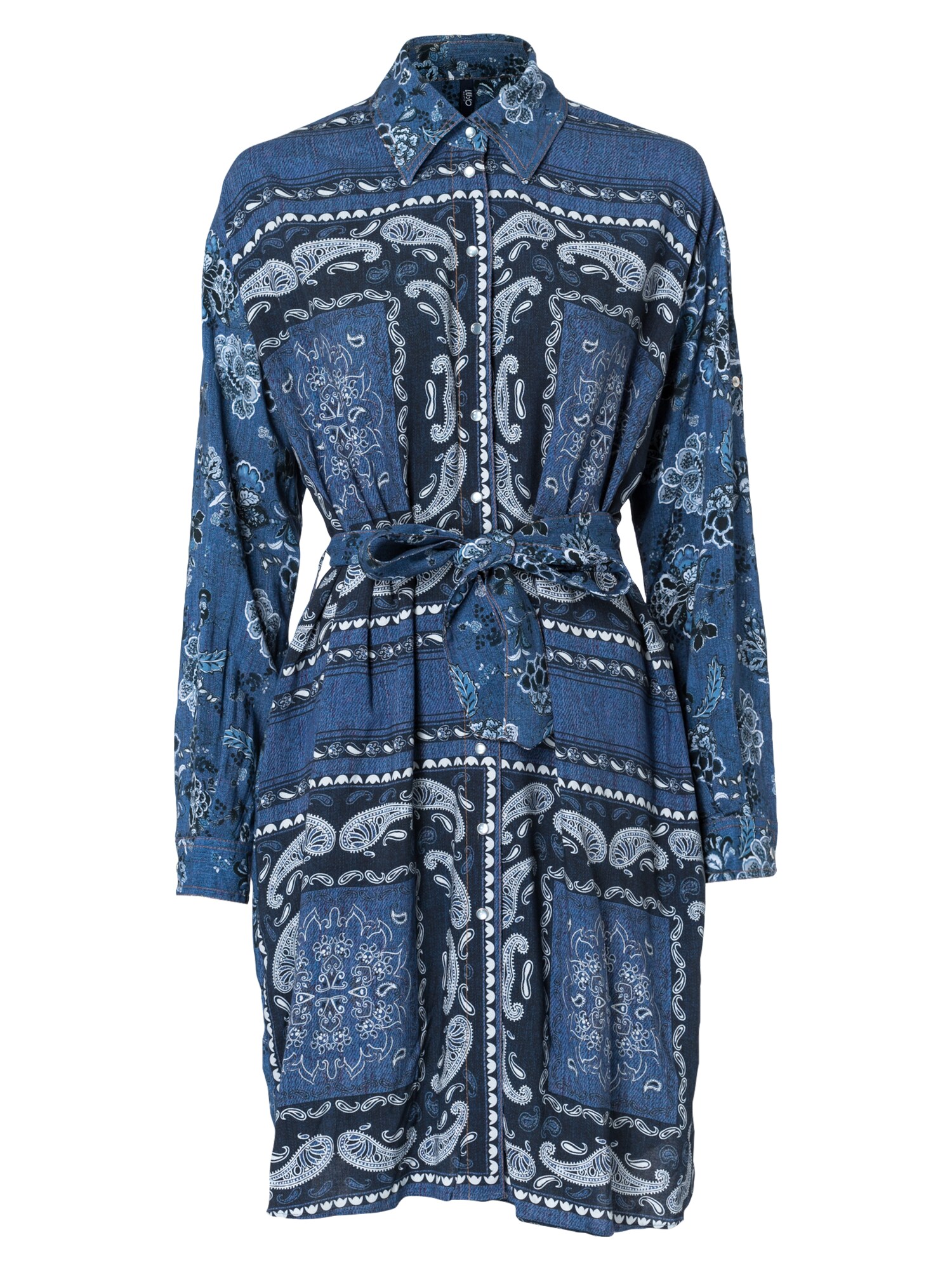 LIU JO JEANS Palaidinės tipo suknelė 'ABITO CAMICIA' mėlyna / tamsiai (džinso) mėlyna / balta / tamsiai mėlyna
