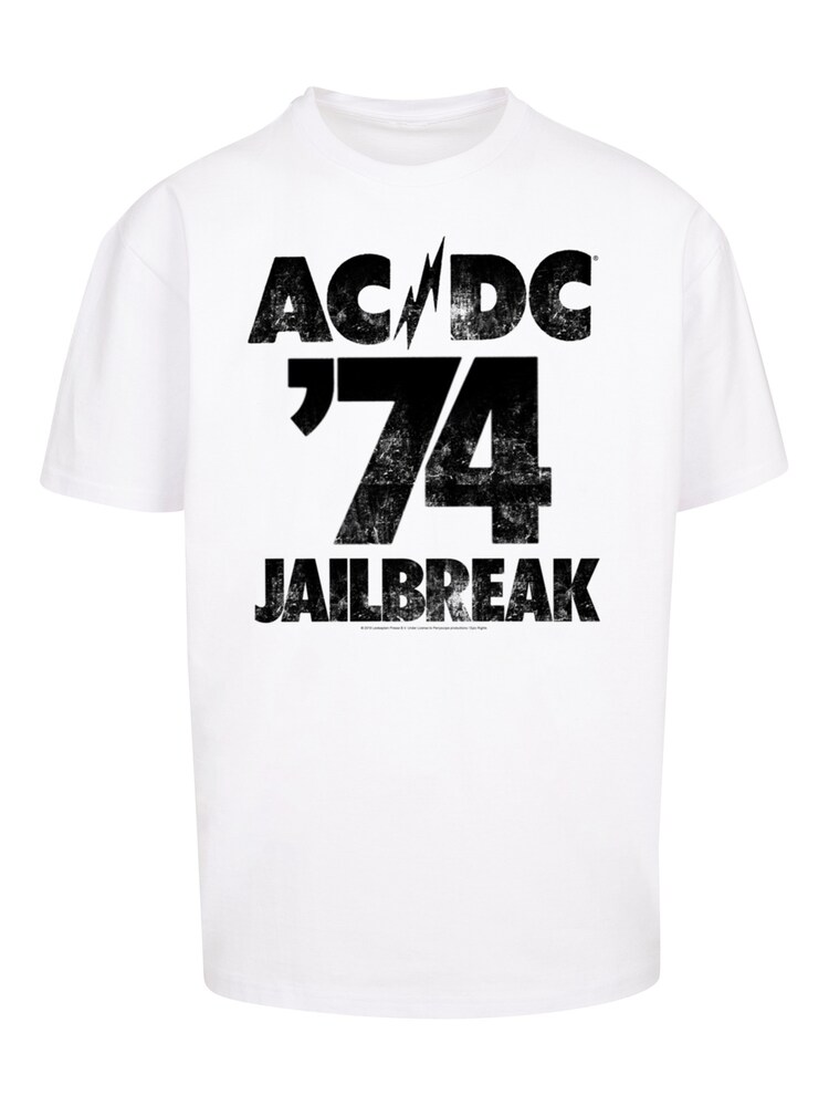 F4NT4STIC Shirt 'ACDC Rock Band Shirt Jailbreak 74' Herren Größe XL schwarz / weiß