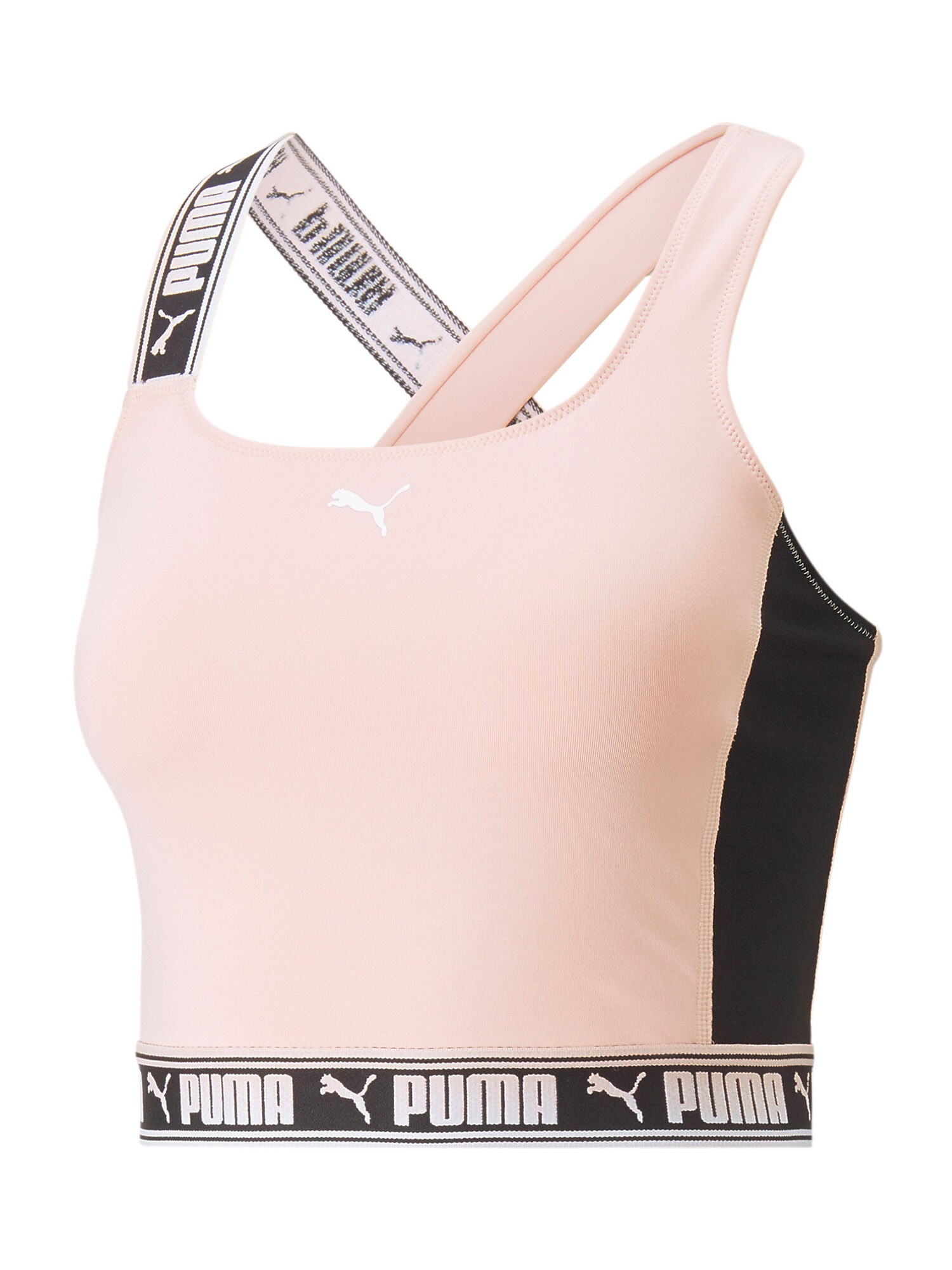 PUMA Športový top  ružová / čierna / šedobiela
