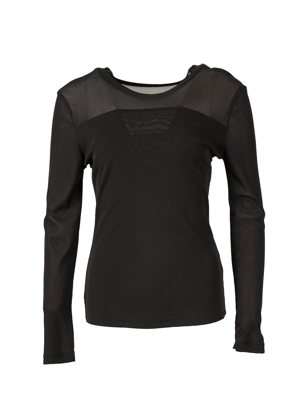 Blus 'YOLIGEX Mesh Langarmtop mit Rundhals'
