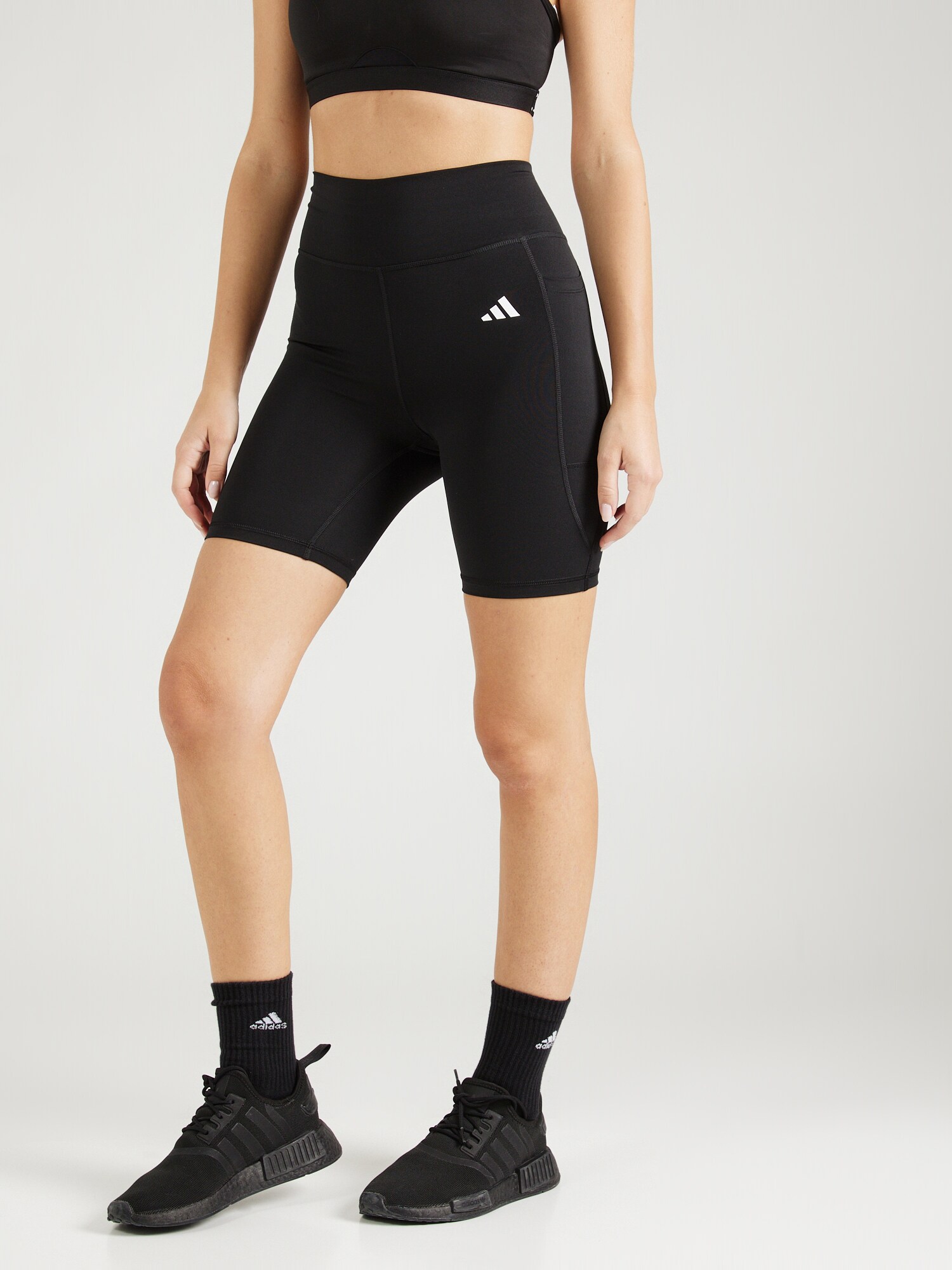 ADIDAS PERFORMANCE Sportnadrágok 'OPT ESS'  fekete / fehér termék 2. képe