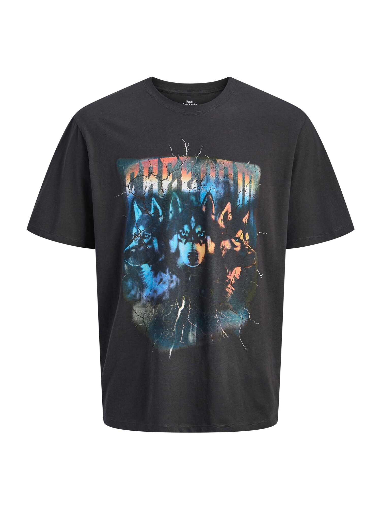 JACK & JONES Tricou JORBAND  albastru / roșu deschis / negru
