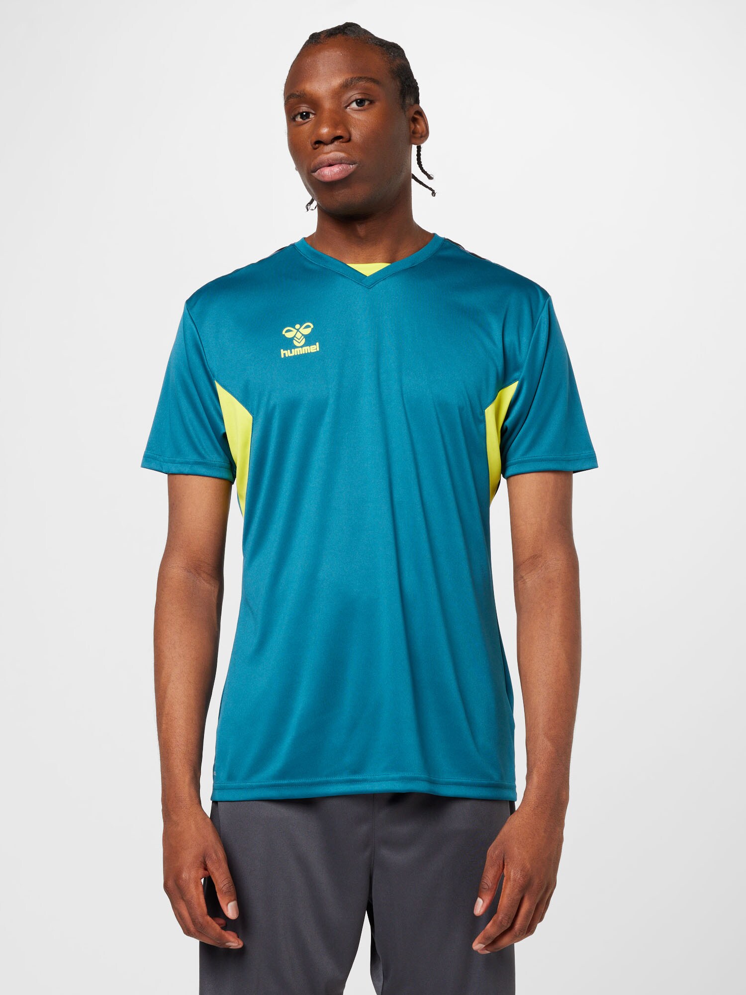 Hummel Funkcionális felső 'Authentic'  ciánkék / szürke / nád / fekete termék 2. képe
