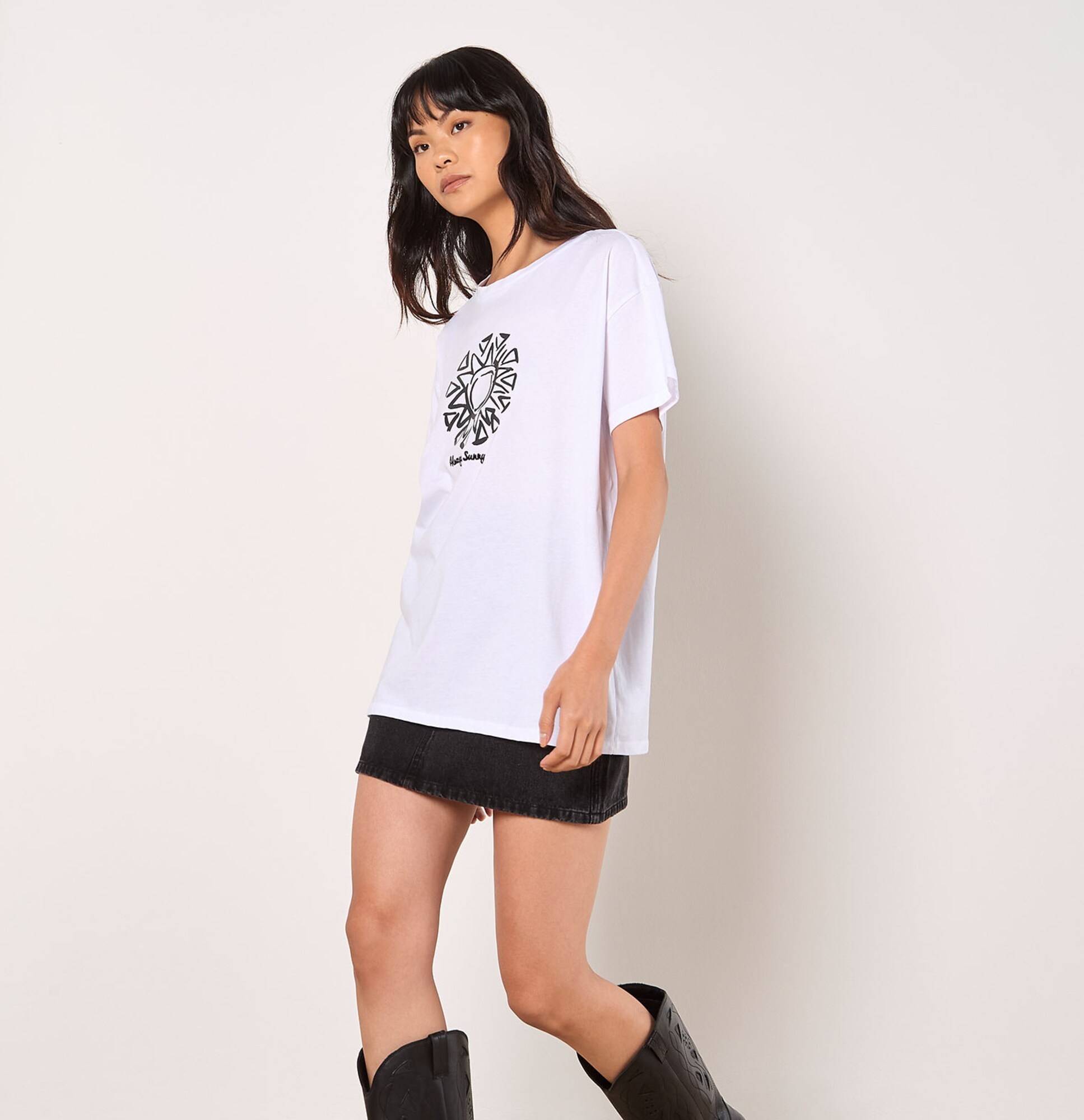 Thumbnail - Apricot Always Sunny Gold Foil T-Shirt