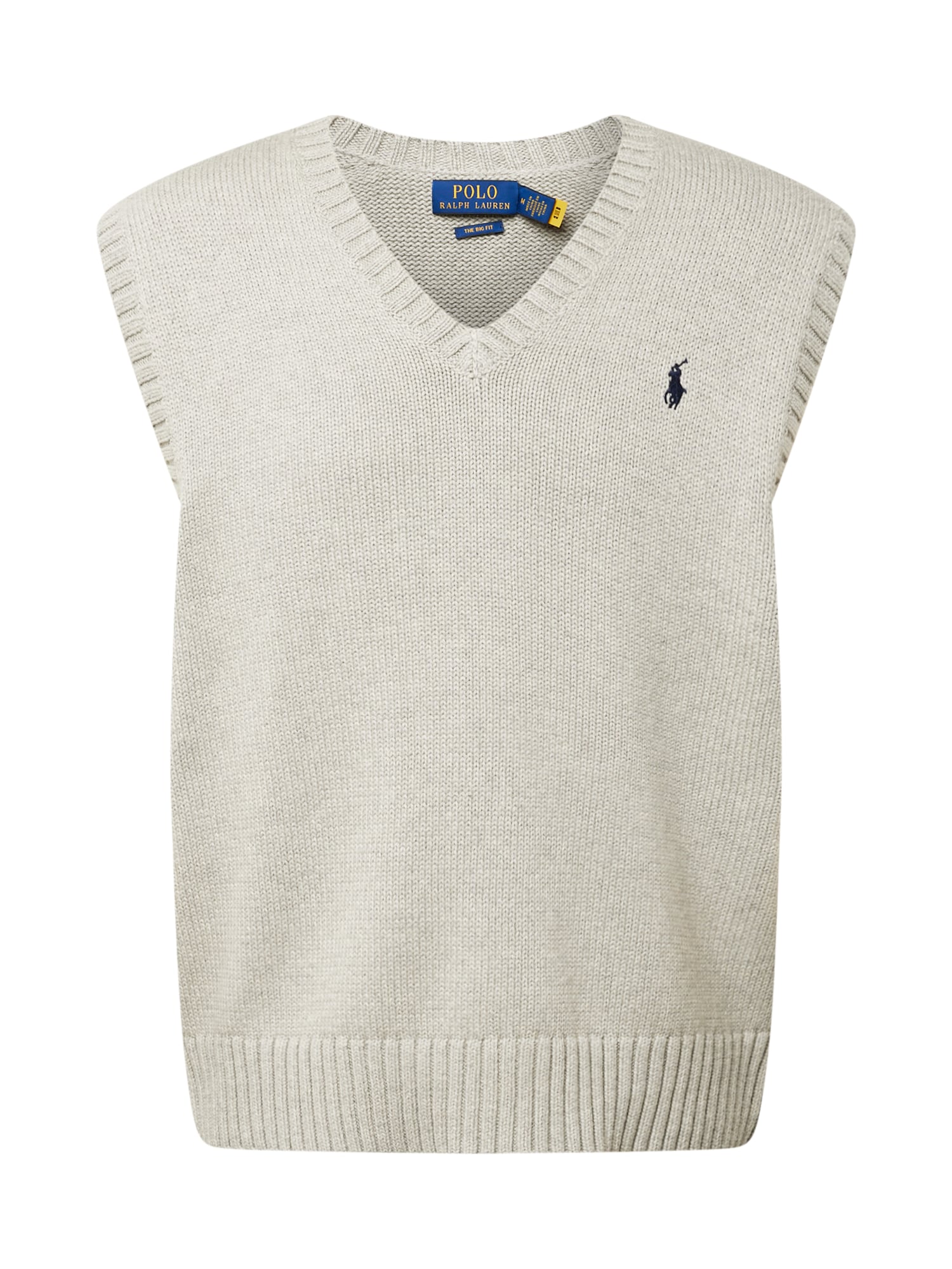 Polo Ralph Lauren Мъжки плетен пуловер без ръкави  тъмносиньо / сив меланж
