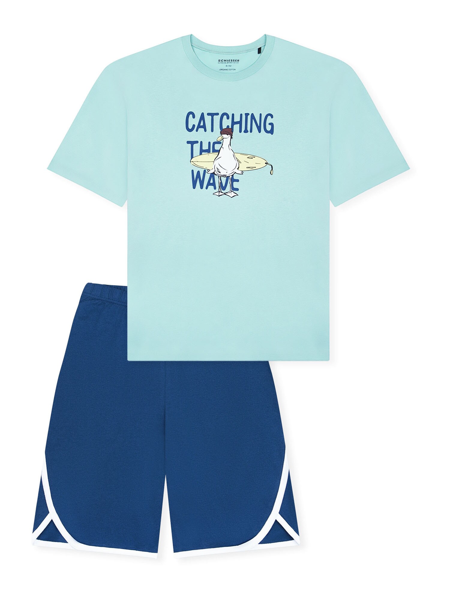 Schiesser Nachtkledij ' Teens Nightwear ' Blauw / Turquoise