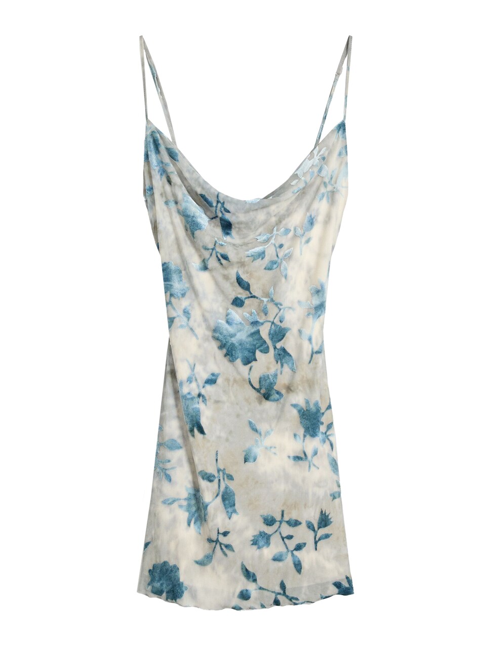 Sommarklänning beige / cyanblå