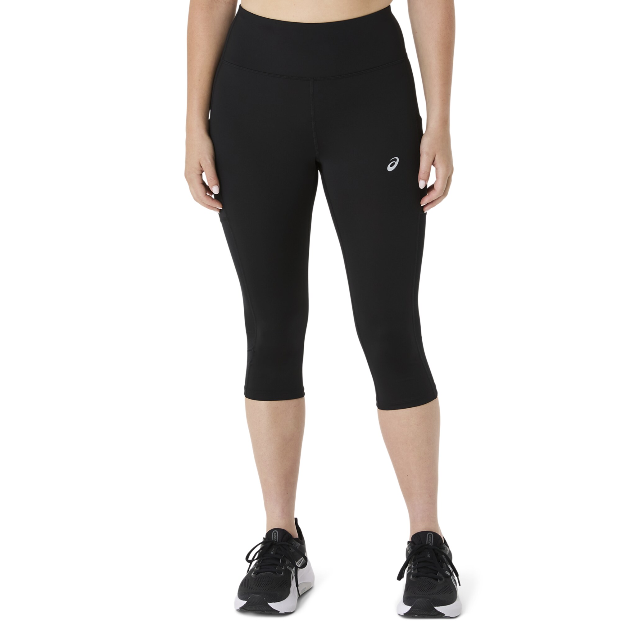 ASICS Pantaloni sport  negru / argintiu