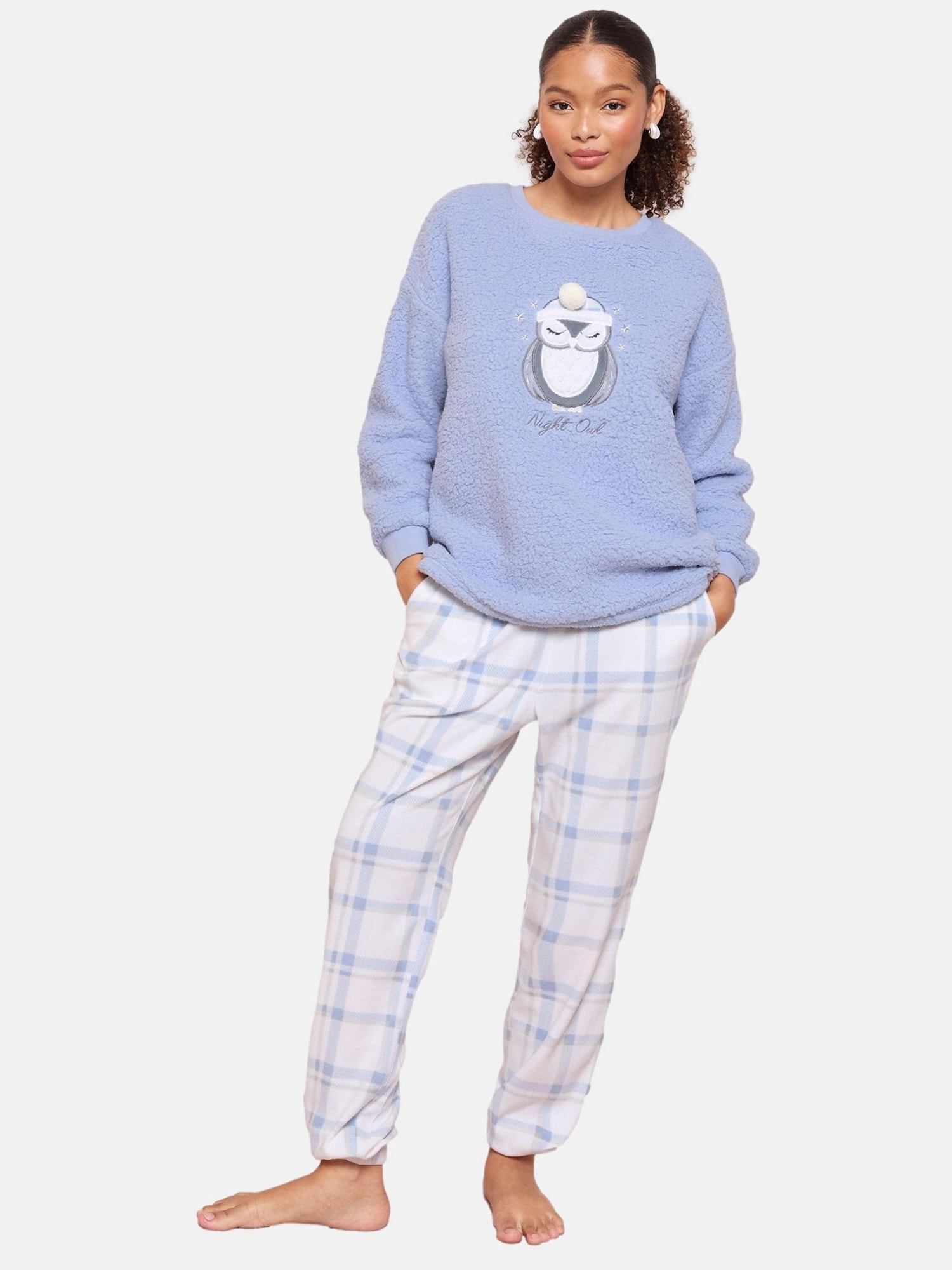 Friends Like These Pijama  albastru deschis / gri / alb