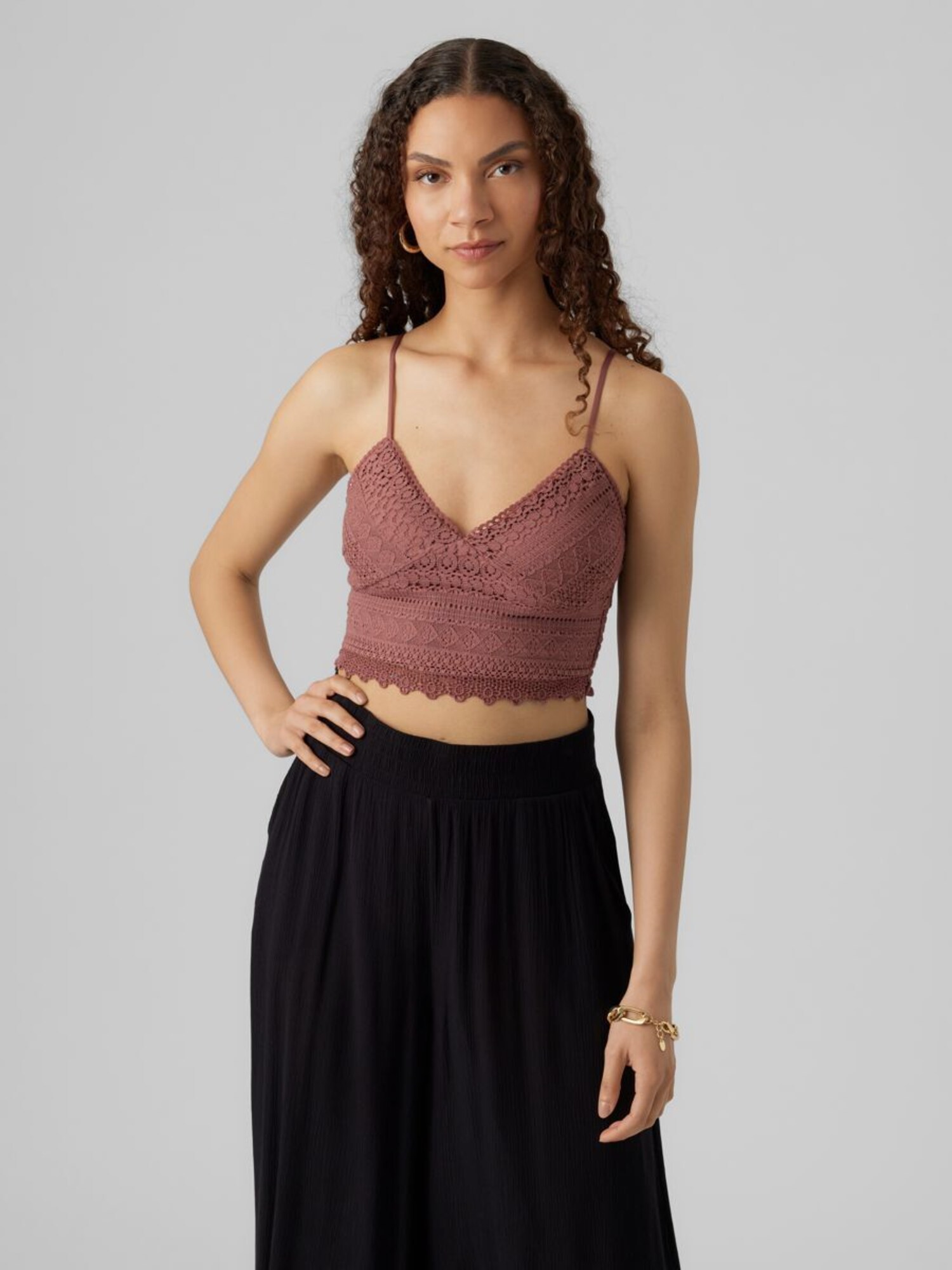 VERO MODA Top 'HONEY'  rozsdabarna termék 2. képe