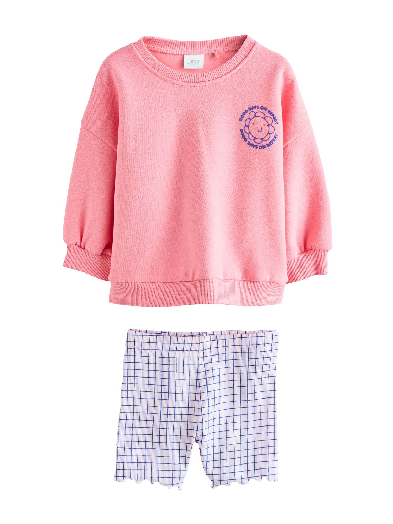 Next Set  albastru violet / roz pal / alb