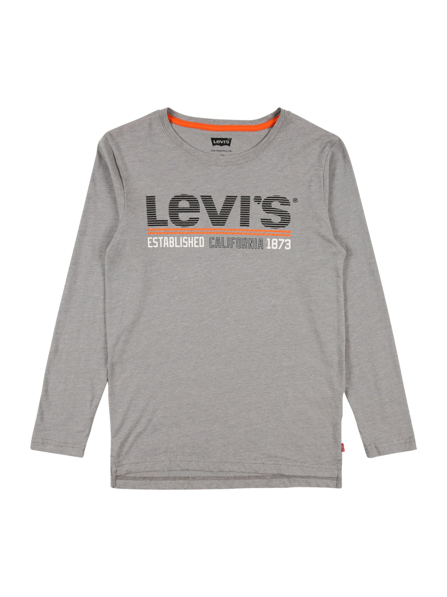 LEVI'S Marškinėliai  pilka / balta / oranžinė / tamsiai pilka