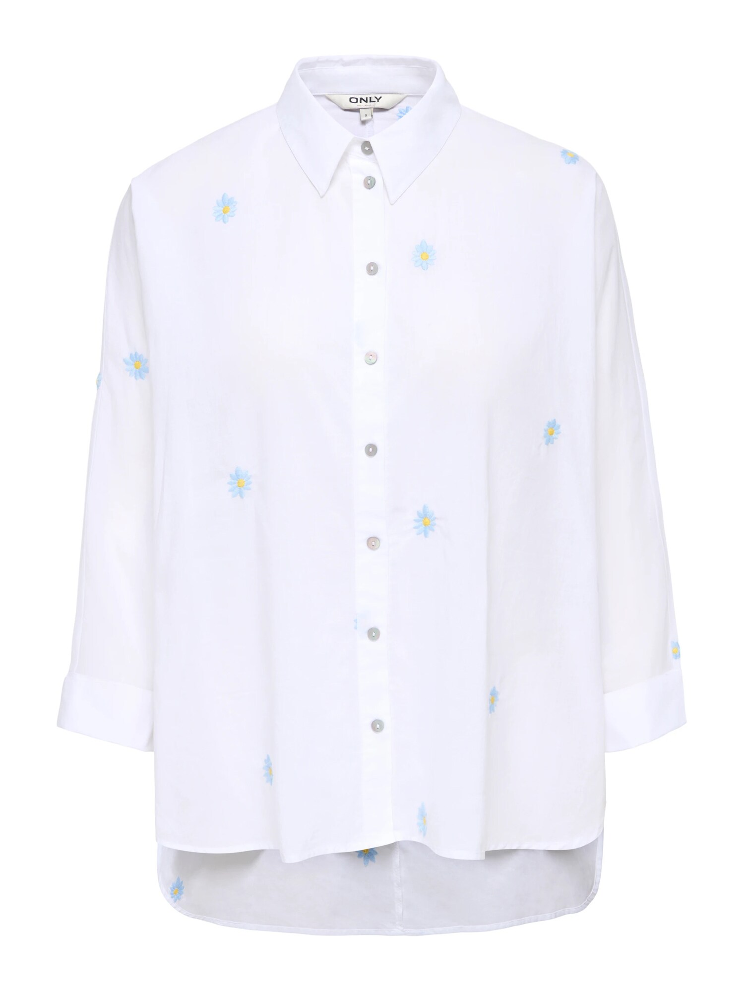 ONLY Bluză 'ONLNEW LINA GRACE'  albastru deschis / galben lămâie / alb