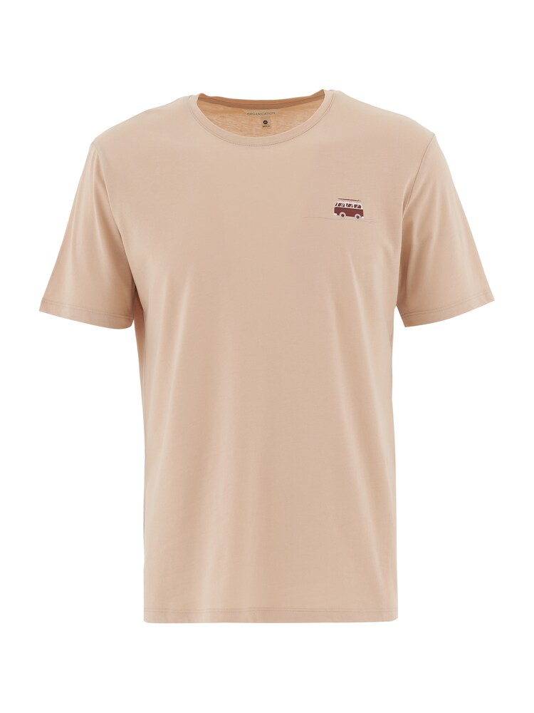 Organication T-Shirt Herren Größe XL beige / burgunder