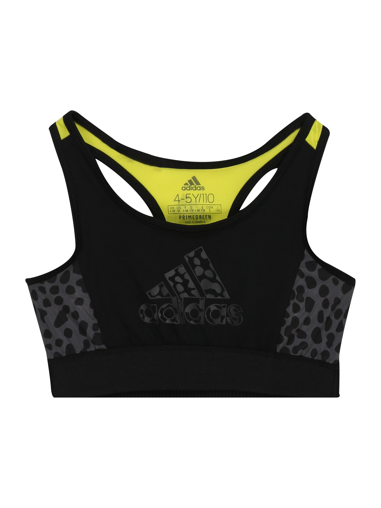 ADIDAS PERFORMANCE Sportiniai marškinėliai be rankovių 'LEO'  juoda / tamsiai pilka / geltona