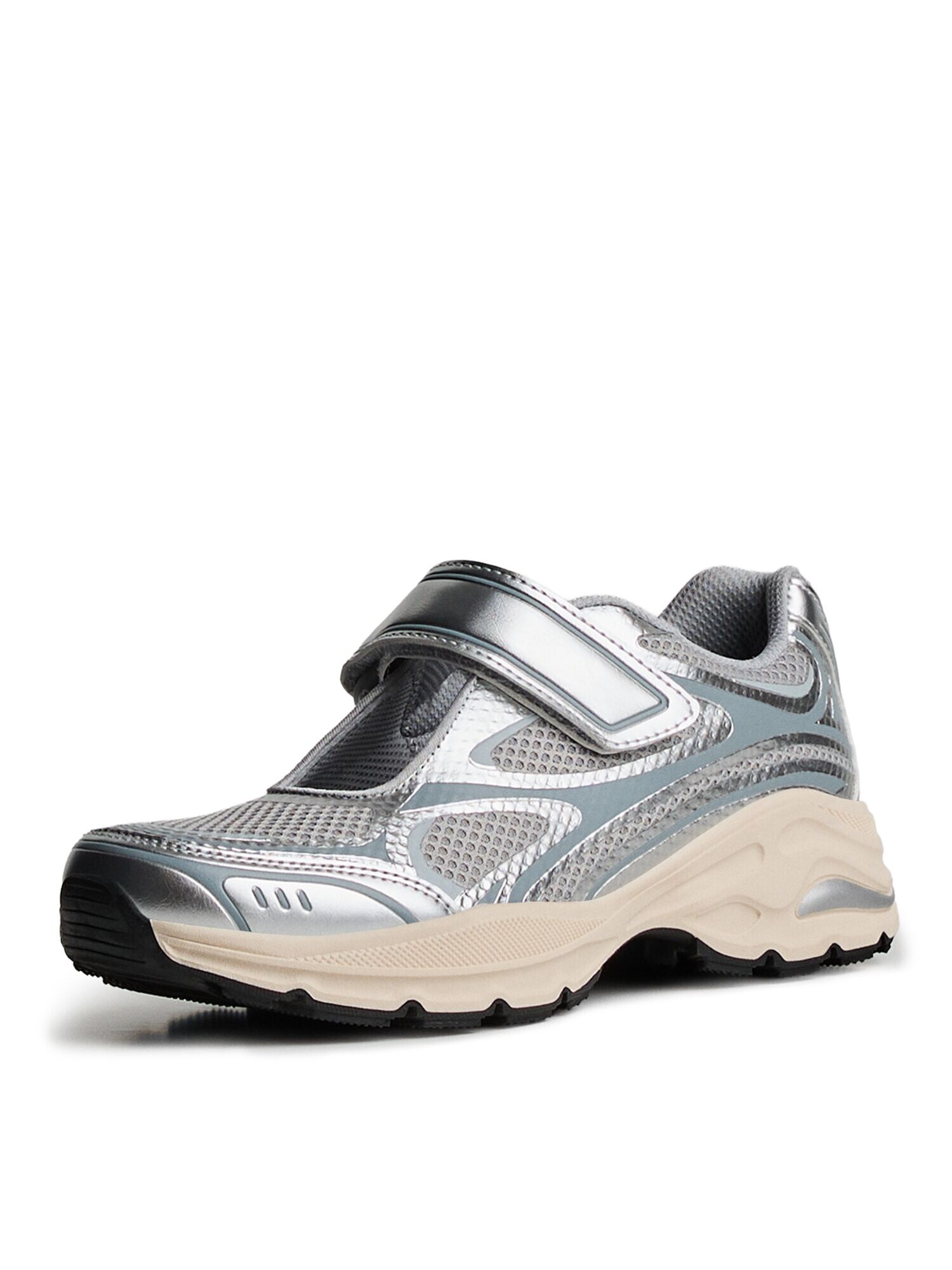 Bershka Sneaker low  gri / gri bazalt / argintiu