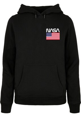 Merchcode Sweatshirt ‘NASA – Stars and Stripes’ Donkerblauw / Grenadine / Zwart / Wit