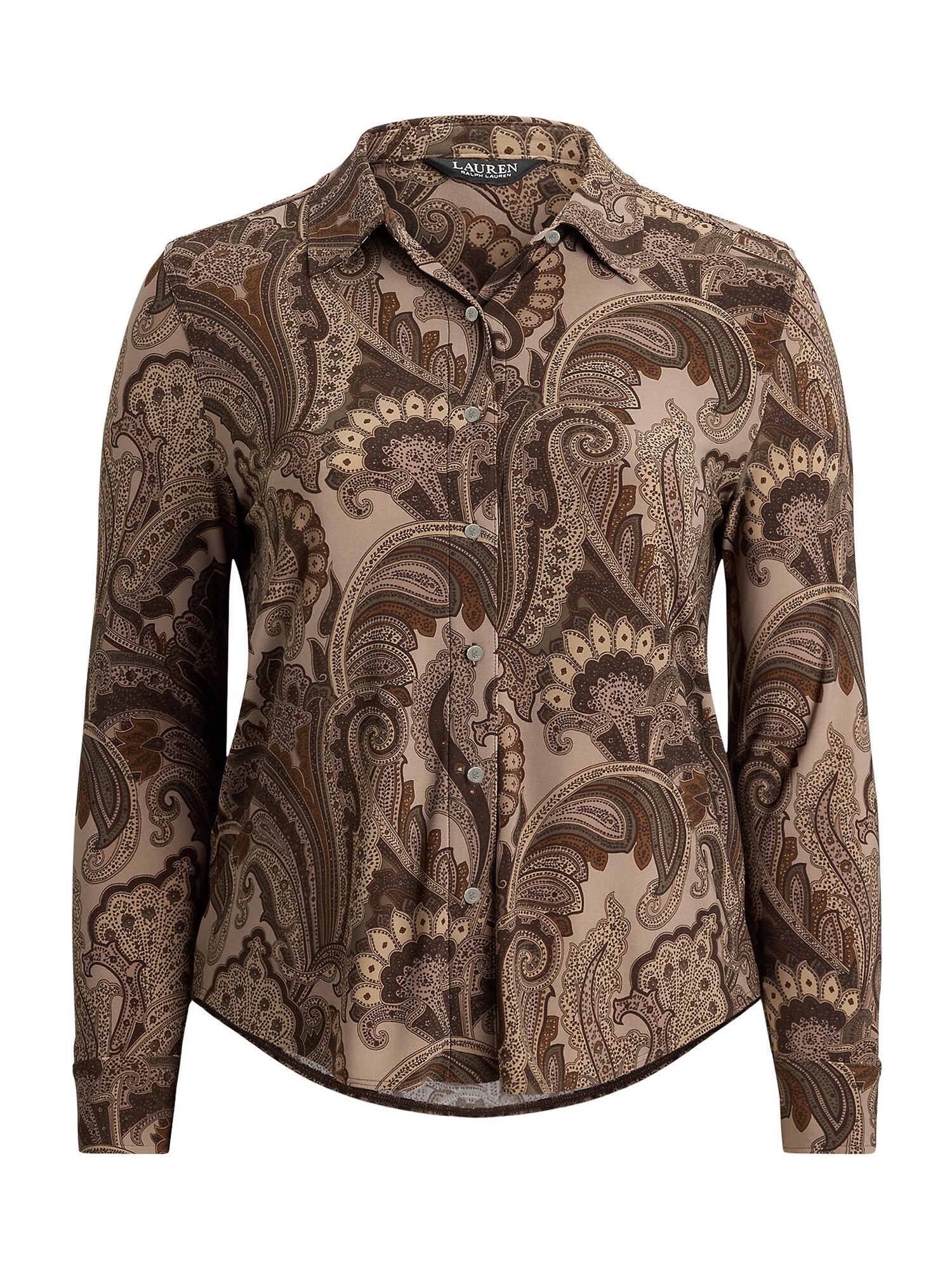 Lauren Ralph Lauren Plus Bluză DAQUANE  bej / maro / maro deschis / gri taupe