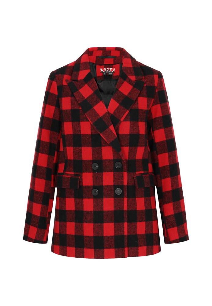 myMo ROCKS Blazer Damen Größe 40 rot / schwarz