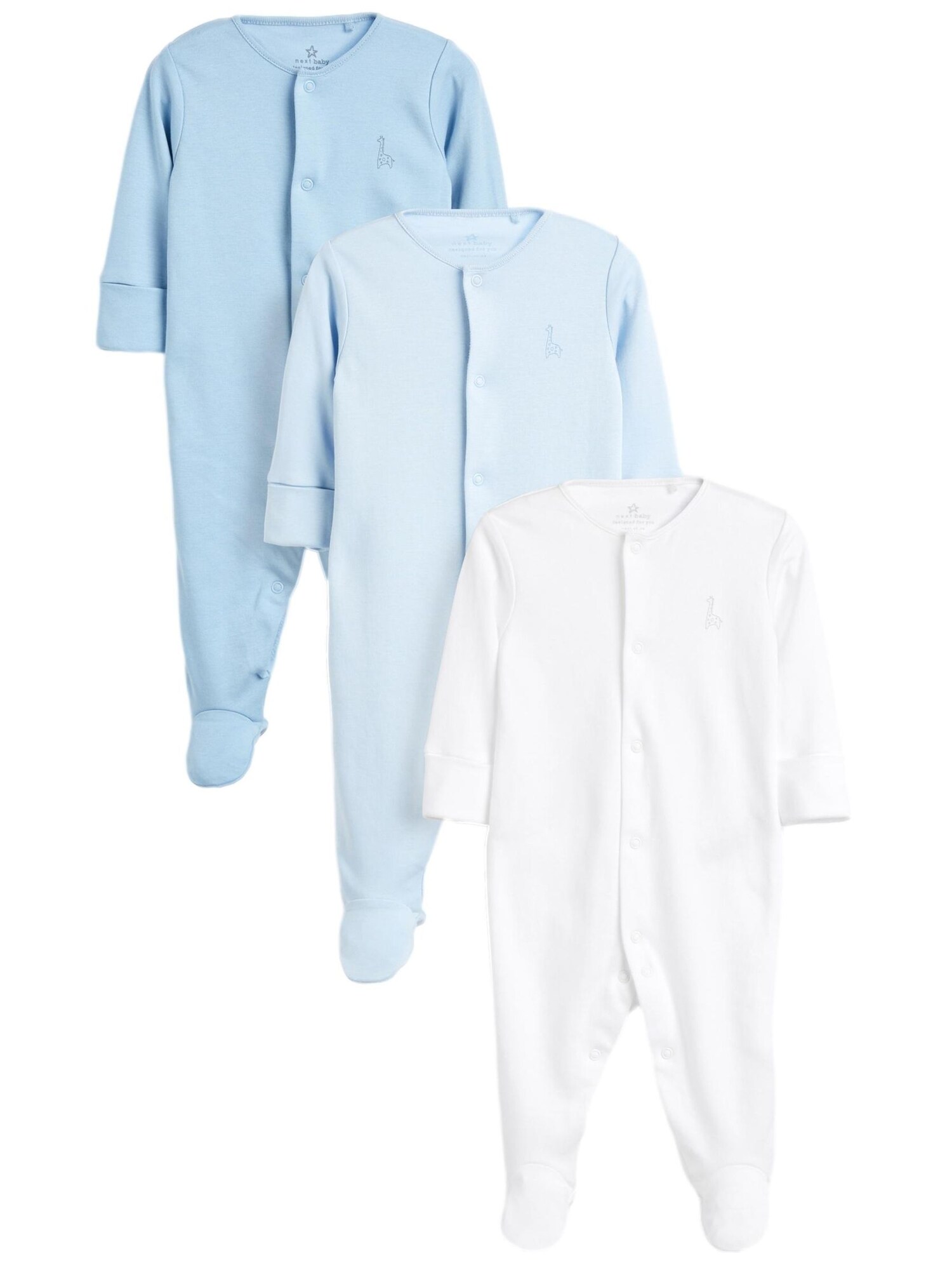 Next Salopetă/Body  albastru pastel / albastru deschis / alb