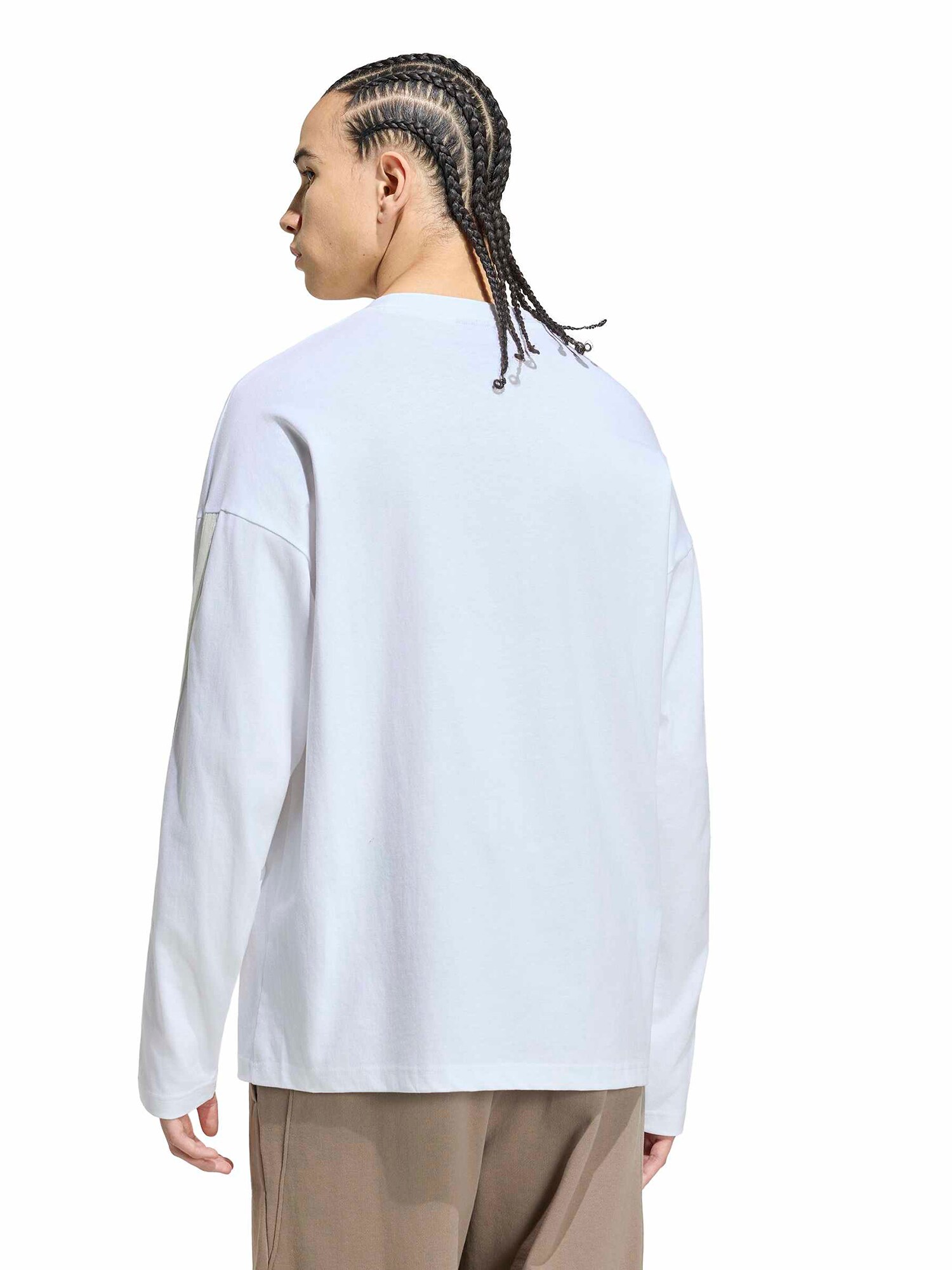 ADIDAS SPORTSWEAR Camiseta funcional 'Kit 3-Stripes Long Sleeve' blanco / blanco natural – imagen 3