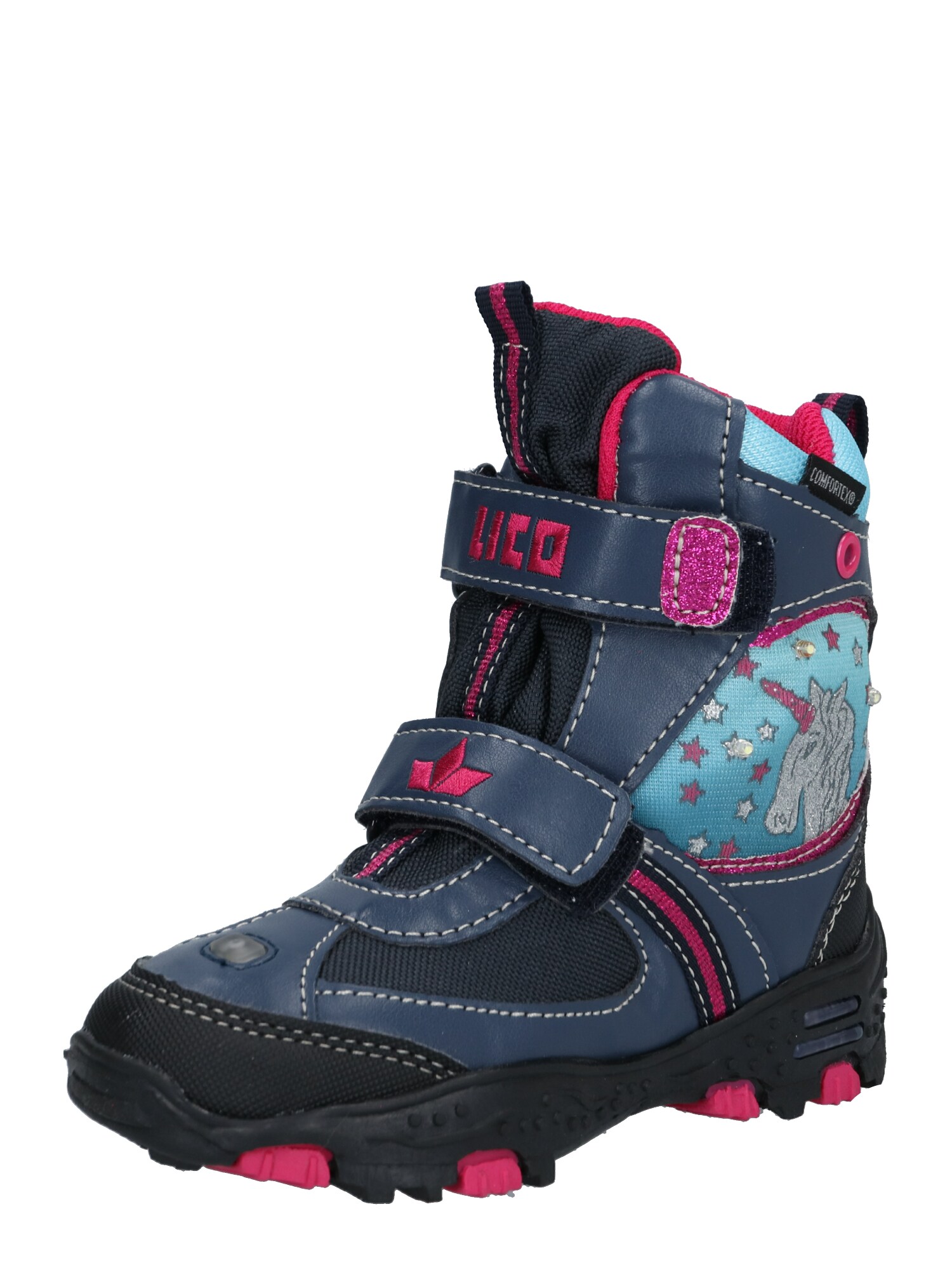 LICO Sniego batai 'Unicorn'  rožinė / tamsiai mėlyna jūros spalva / turkio spalva