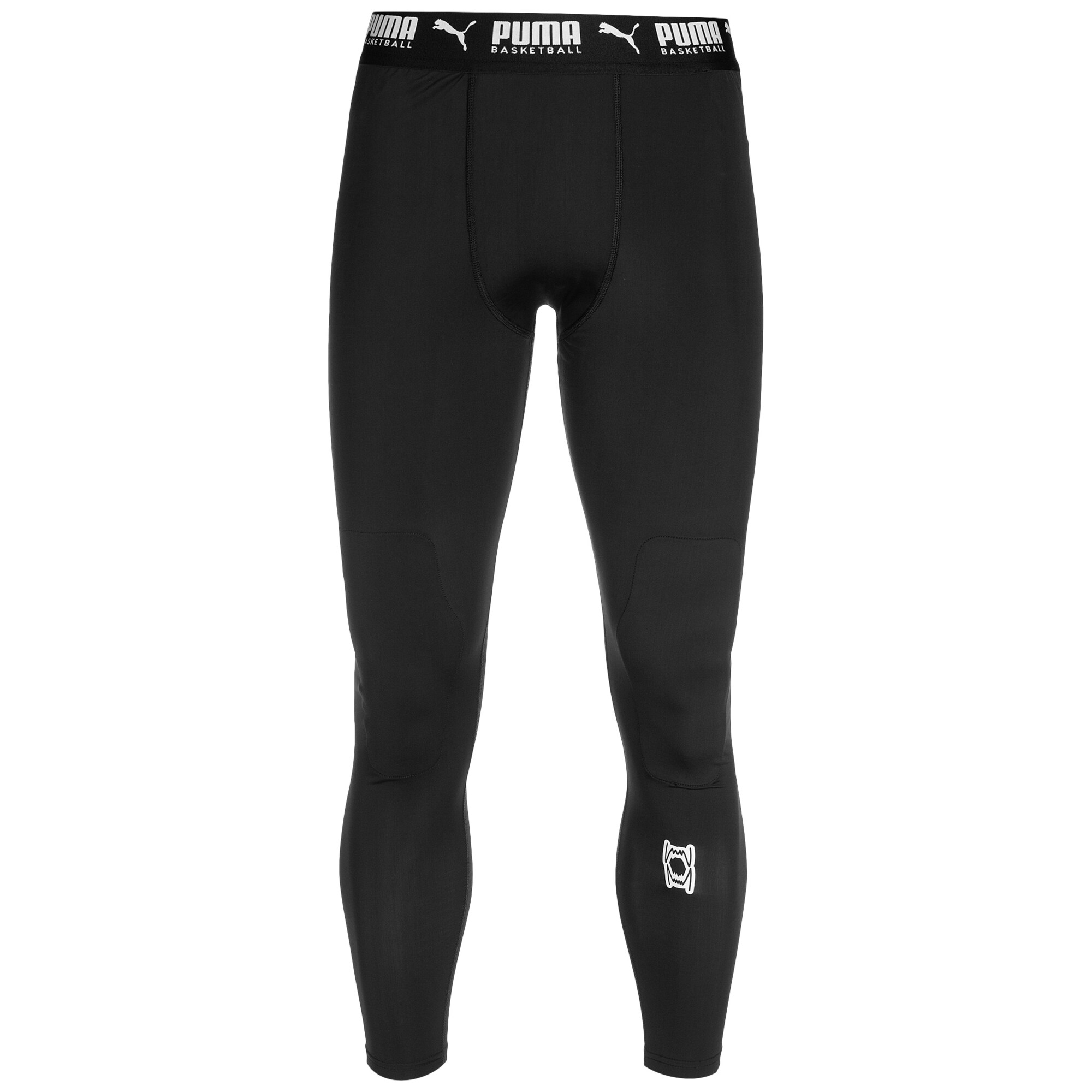 PUMA Pantaloni sport Hoops Team  negru / alb