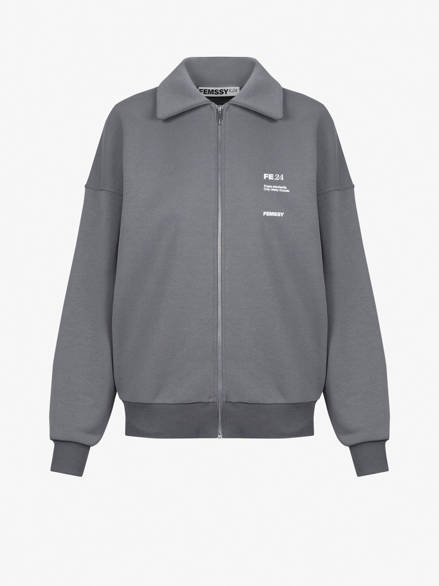 FEMSSY Giacca di felpa 'FORM ZIP UP SWEATSHIRT GREY'  grigio