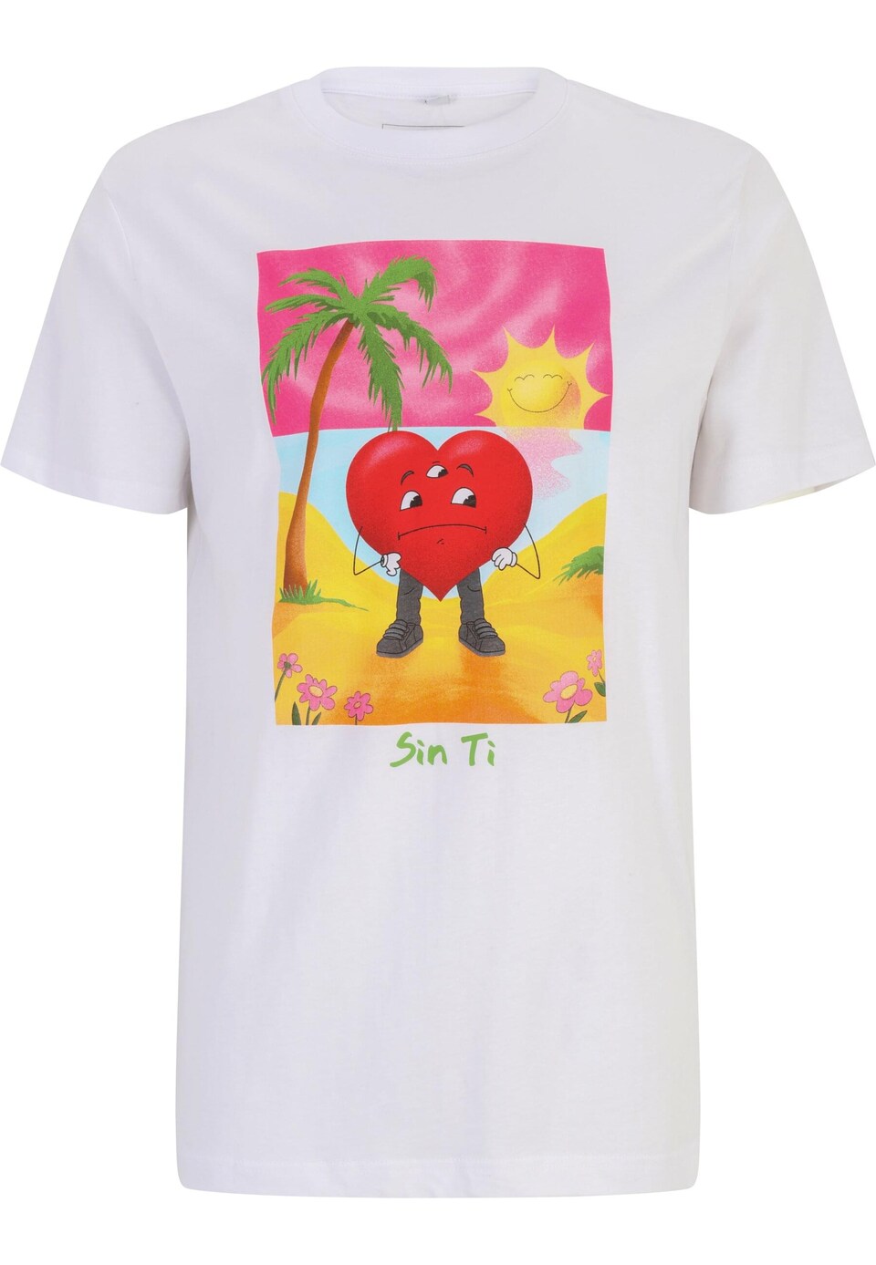 T-shirt 'Sin Ti 01' orange / ljusrosa / eldröd