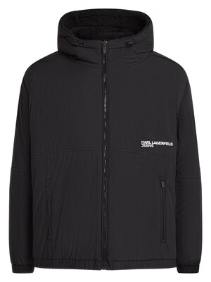 KARL LAGERFELD JEANS Chaqueta de entretiempo  negro / blanco