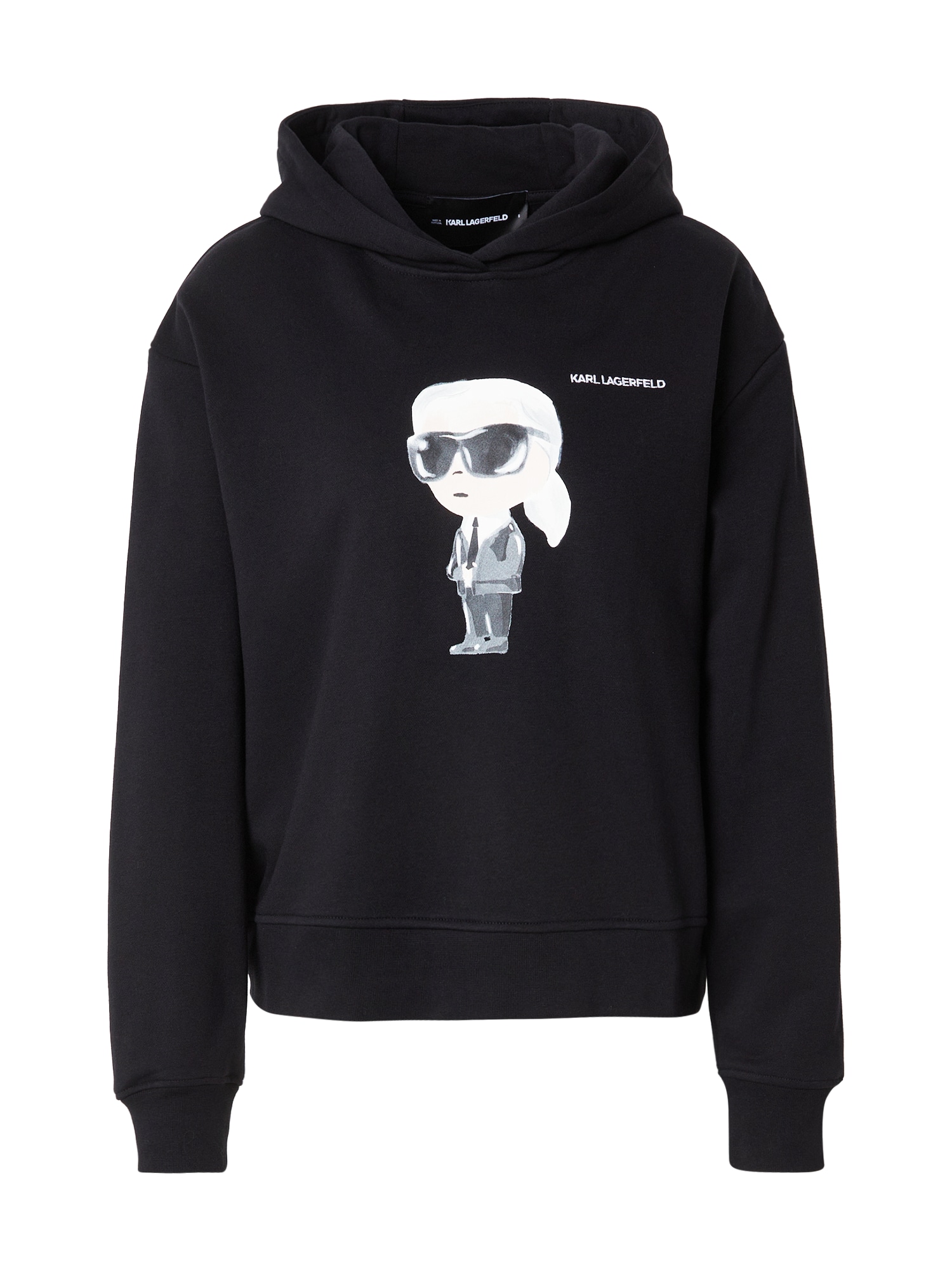 Karl Lagerfeld Bluză de molton IKON  bej / negru / alb